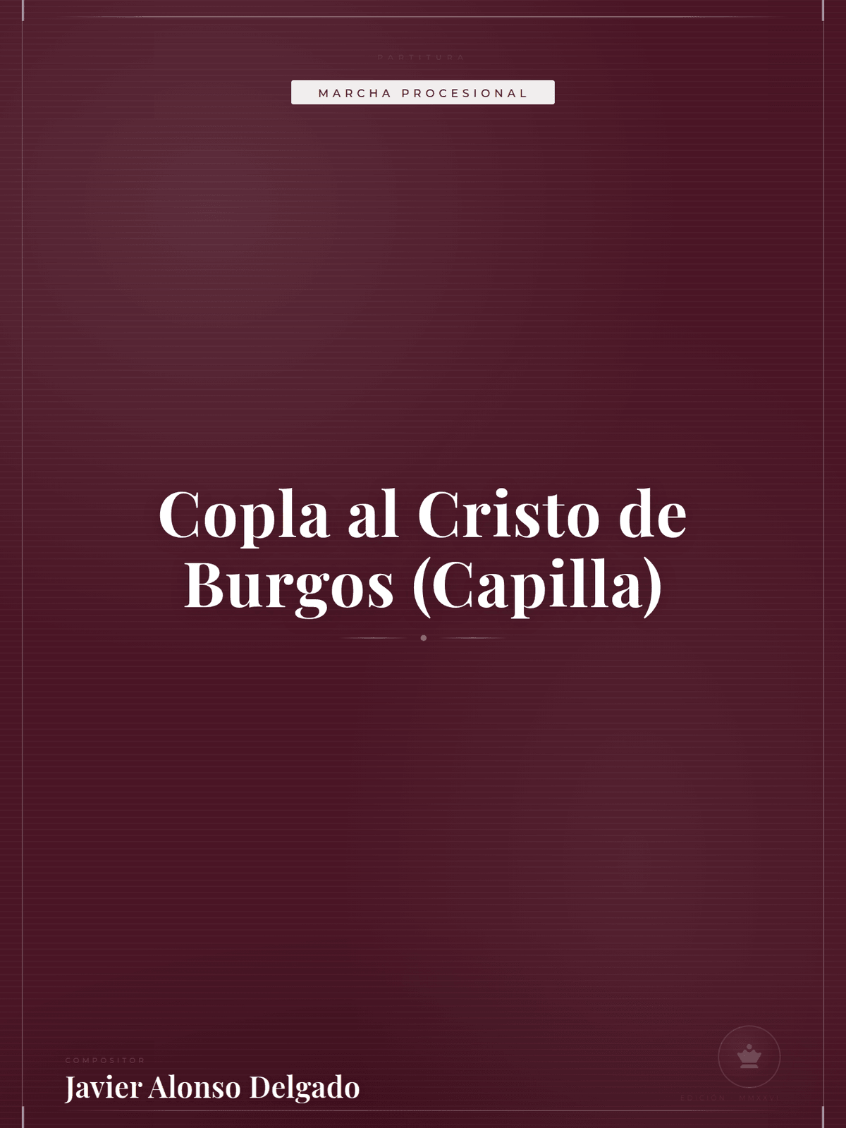 Portada de Copla al Cristo de Burgos (Capilla)