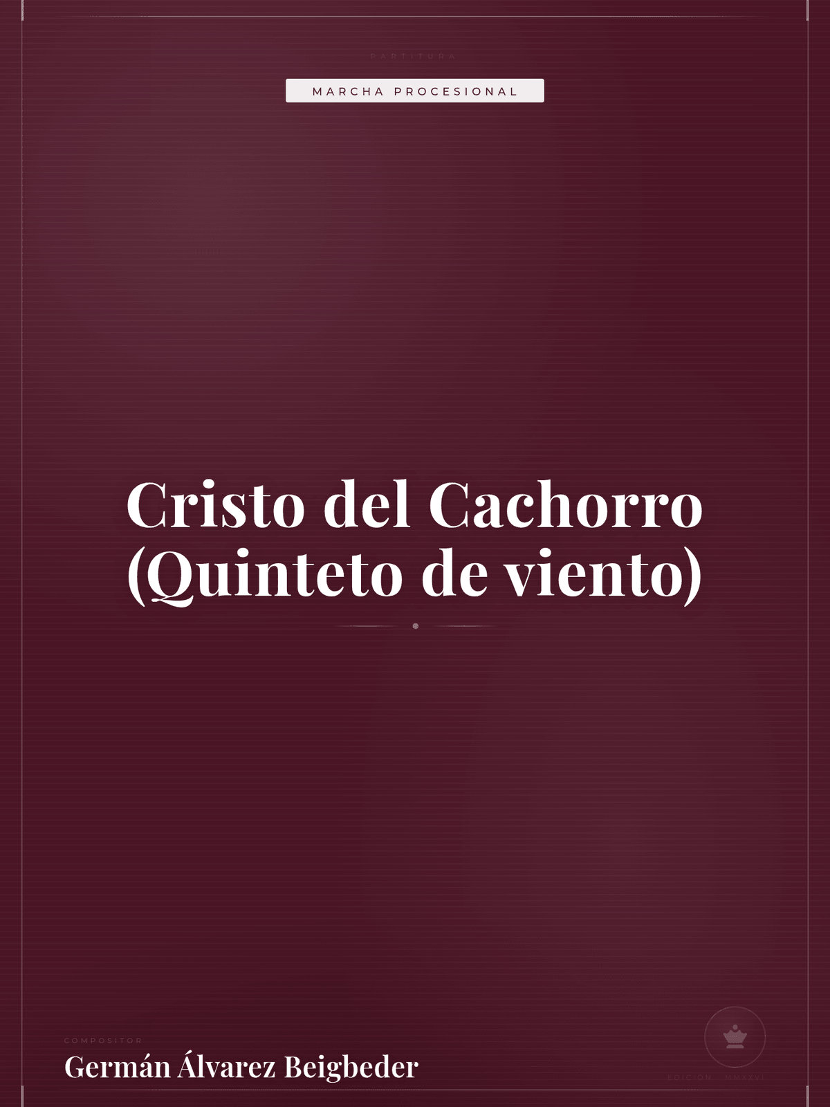 Portada de Cristo del Cachorro (Quinteto de viento)