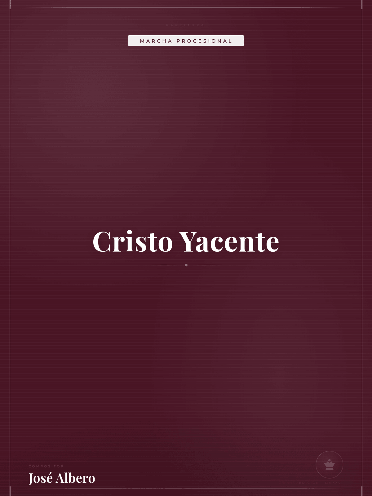Portada de Cristo Yacente