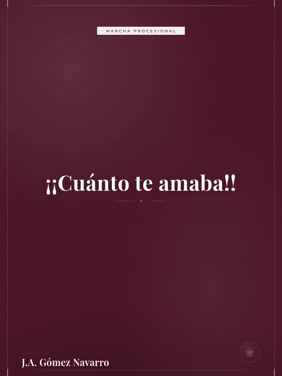 Portada de ¡¡Cuánto te amaba!!