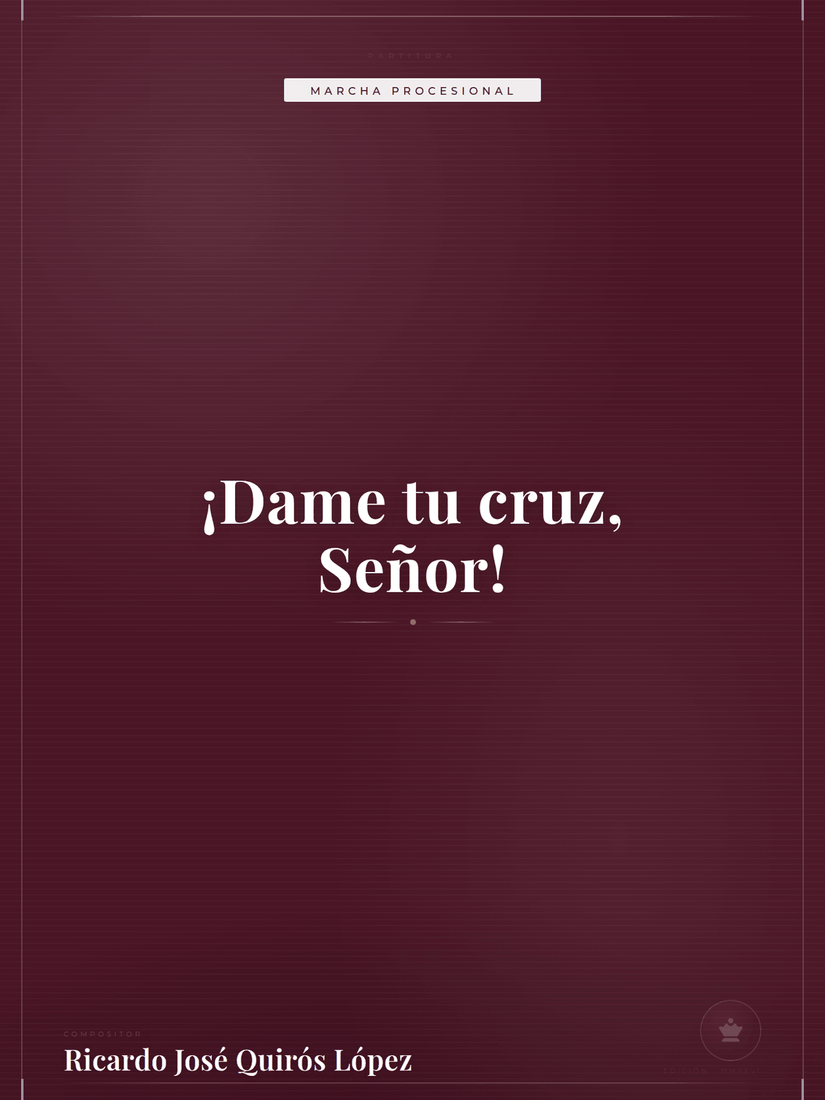 Portada de ¡Dame tu cruz, Señor!