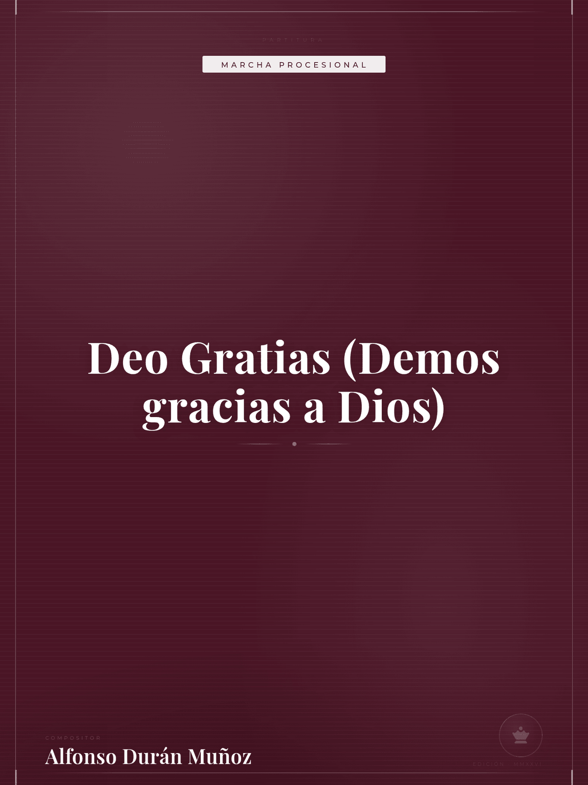 Portada de Deo Gratias (Demos gracias a Dios)