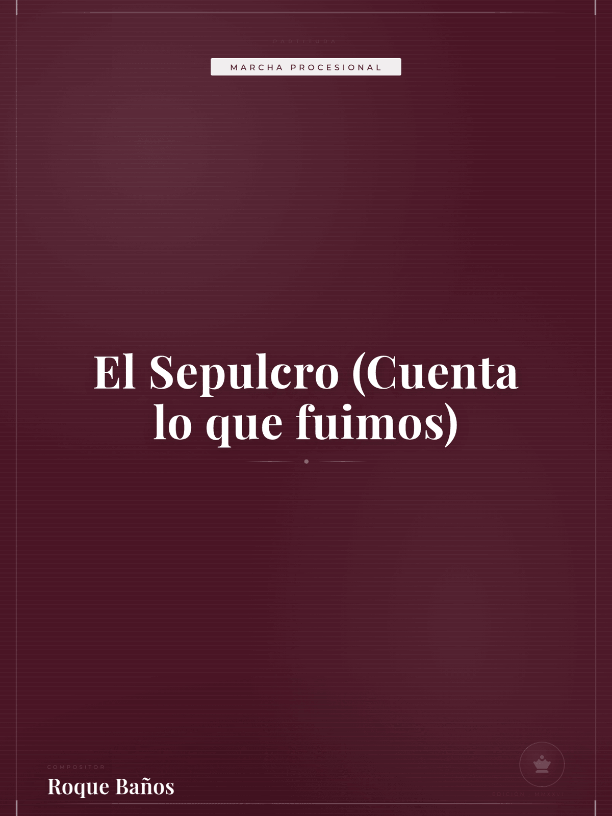 Portada de El Sepulcro (Cuenta lo que fuimos)