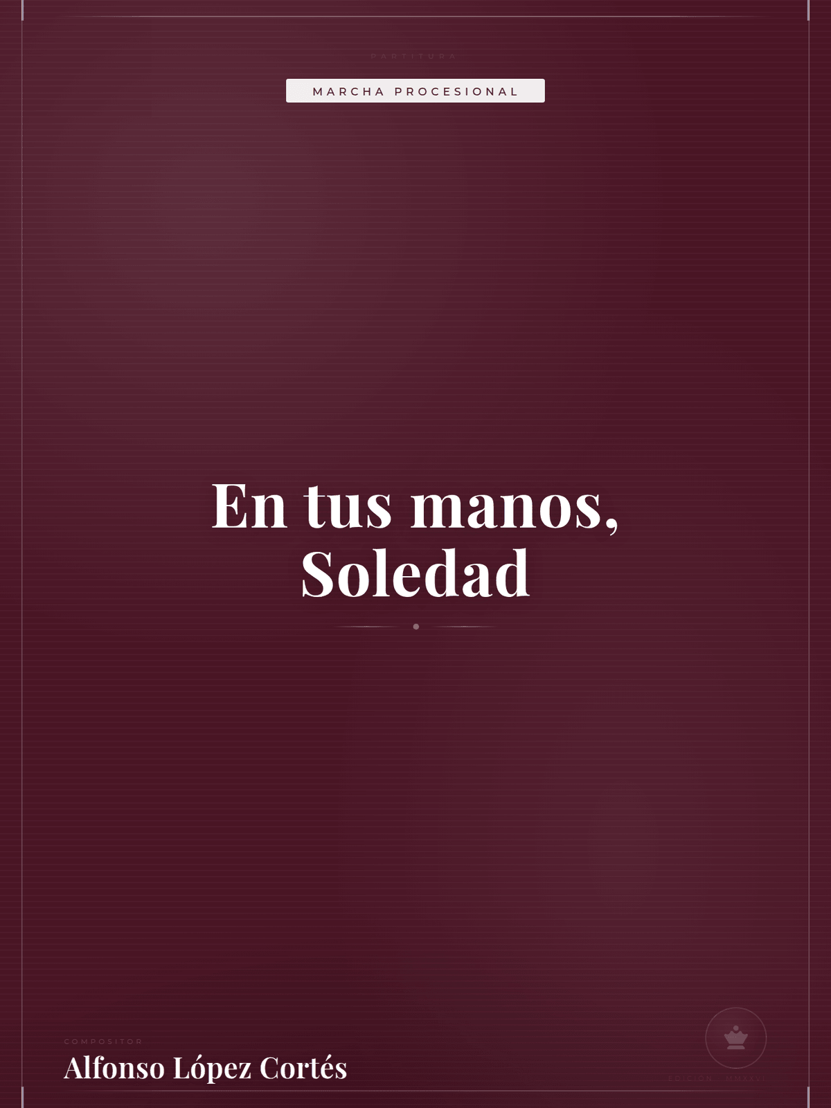 Portada de En tus manos, Soledad