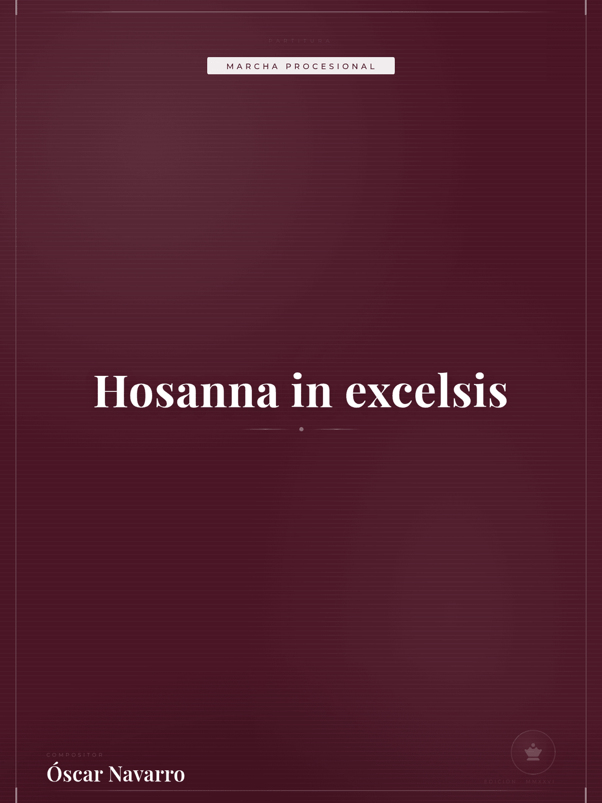 Portada de Hosanna in excelsis