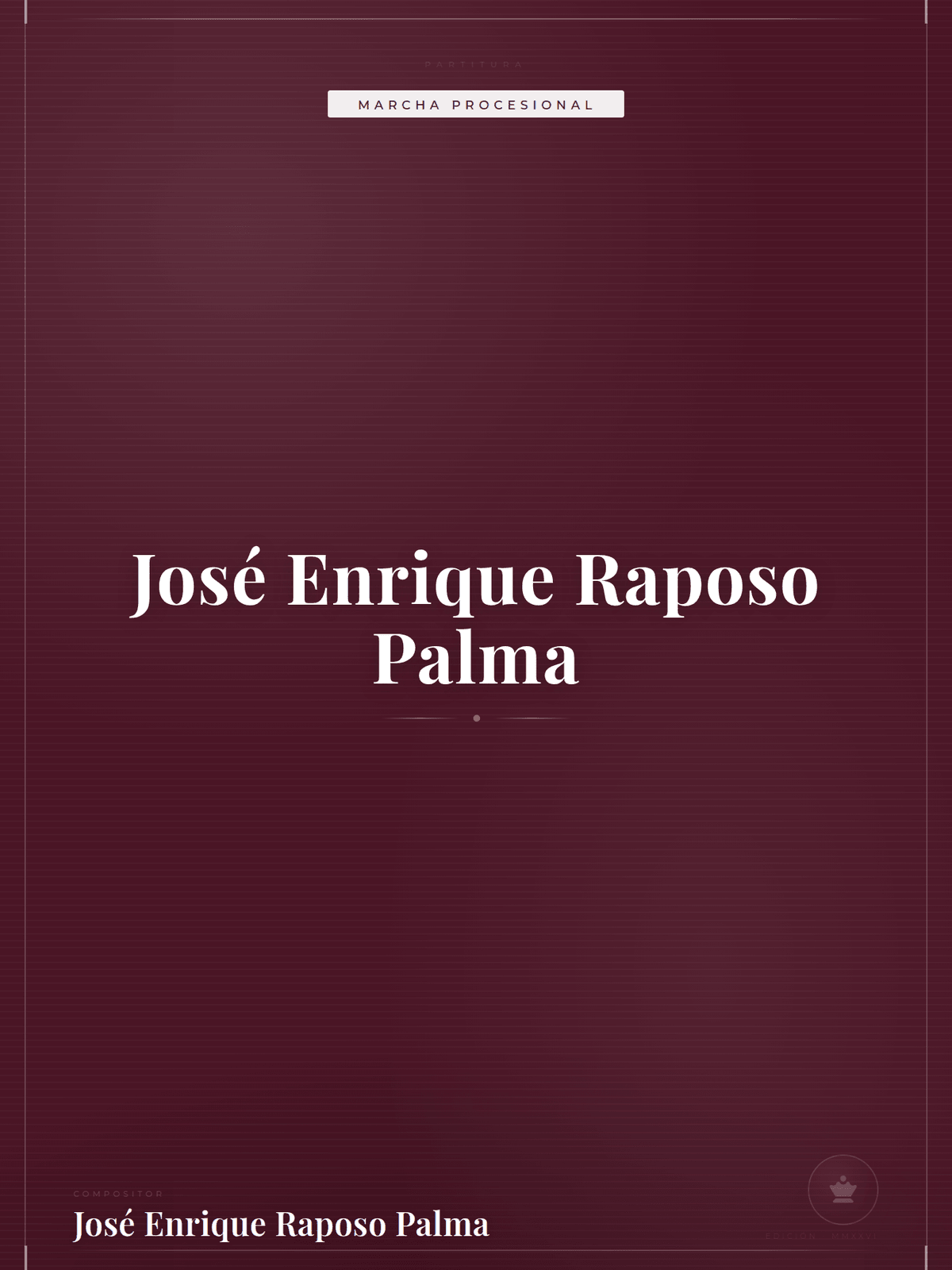 Portada de José Enrique Raposo Palma
