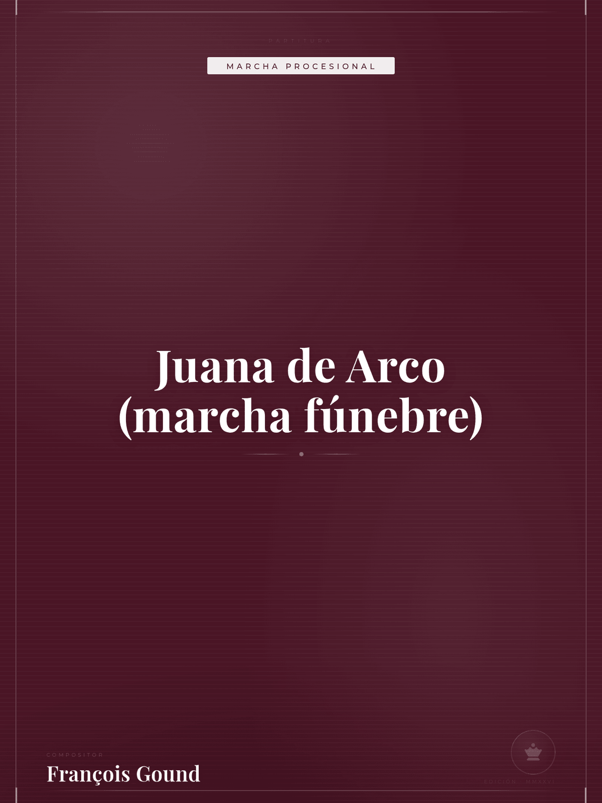Portada de Juana de Arco (marcha fúnebre)