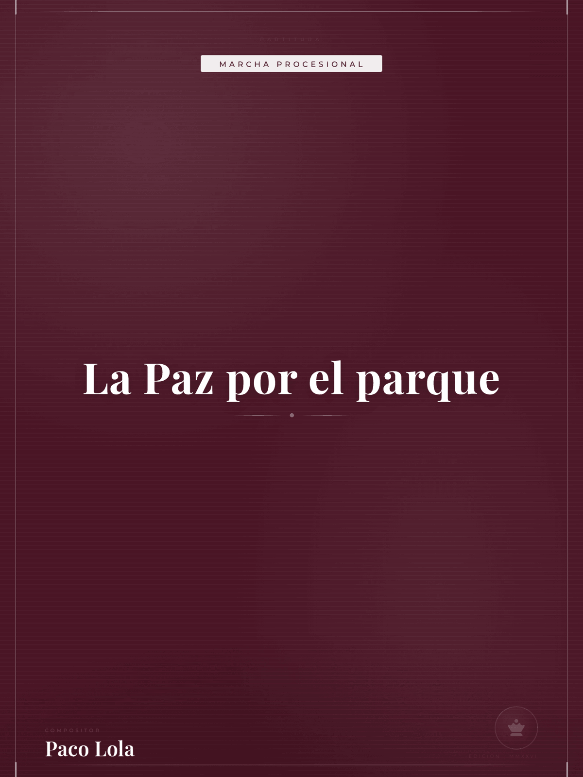Portada de La Paz por el parque