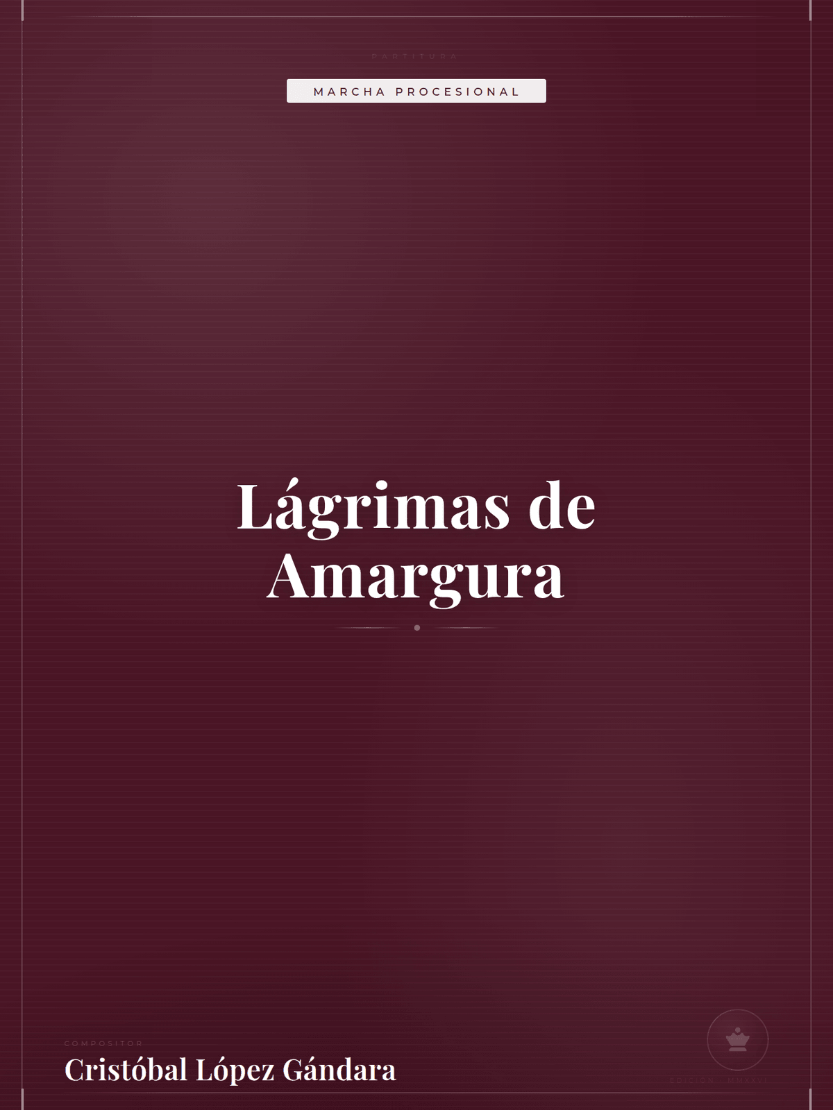 Portada de Lágrimas de Amargura