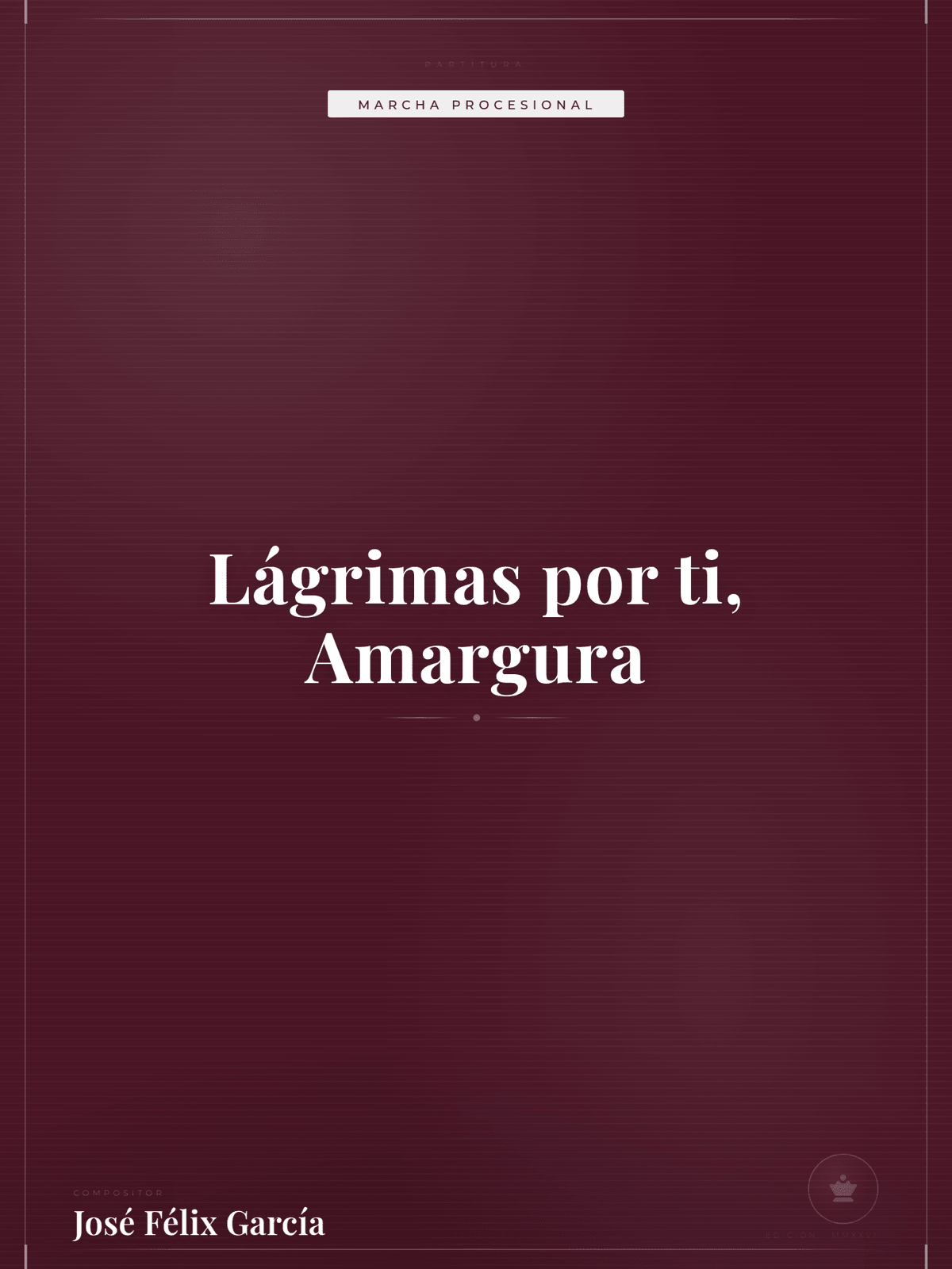 Portada de Lágrimas por ti, Amargura