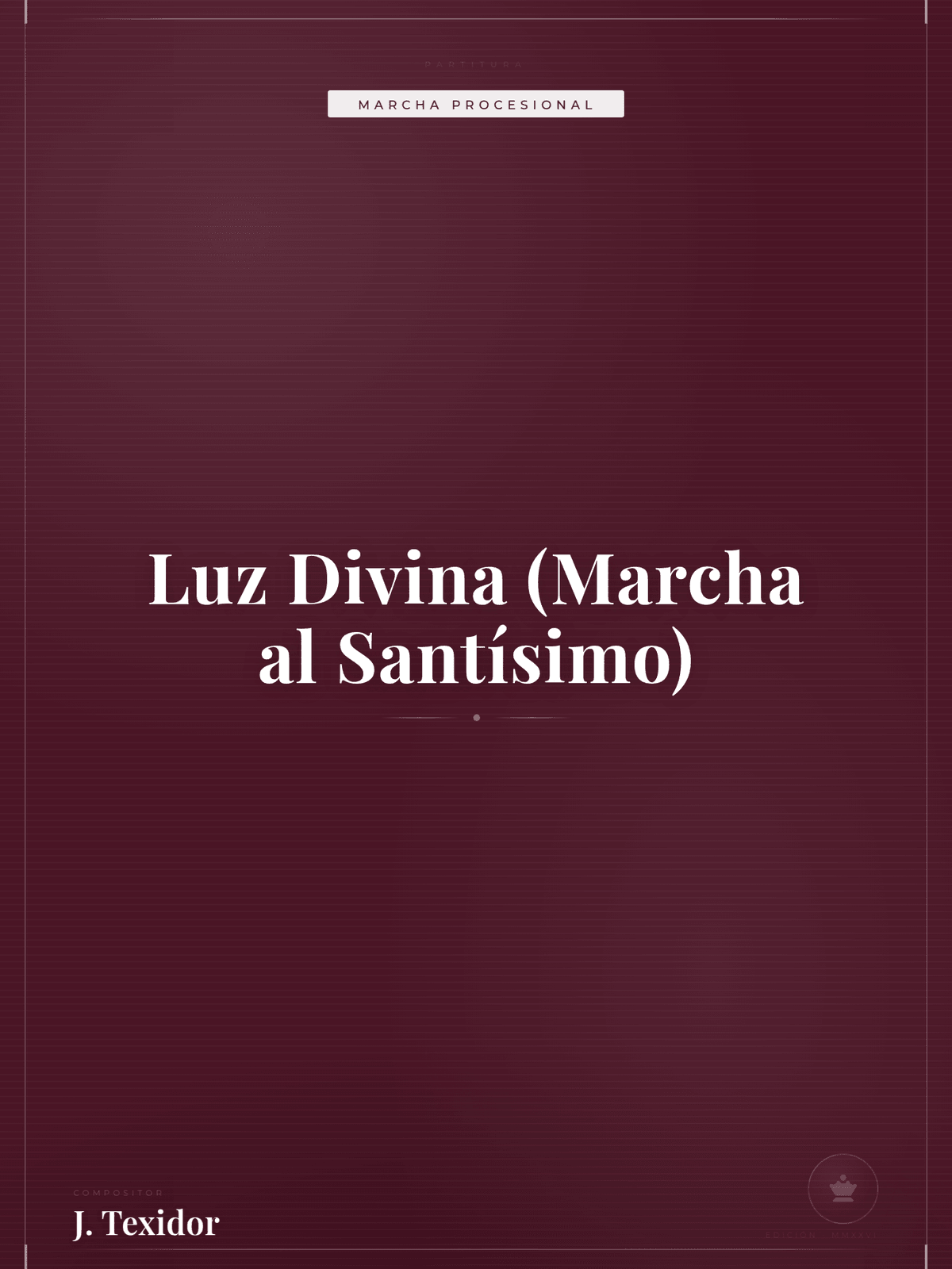 Portada de Luz Divina (Marcha al Santísimo)