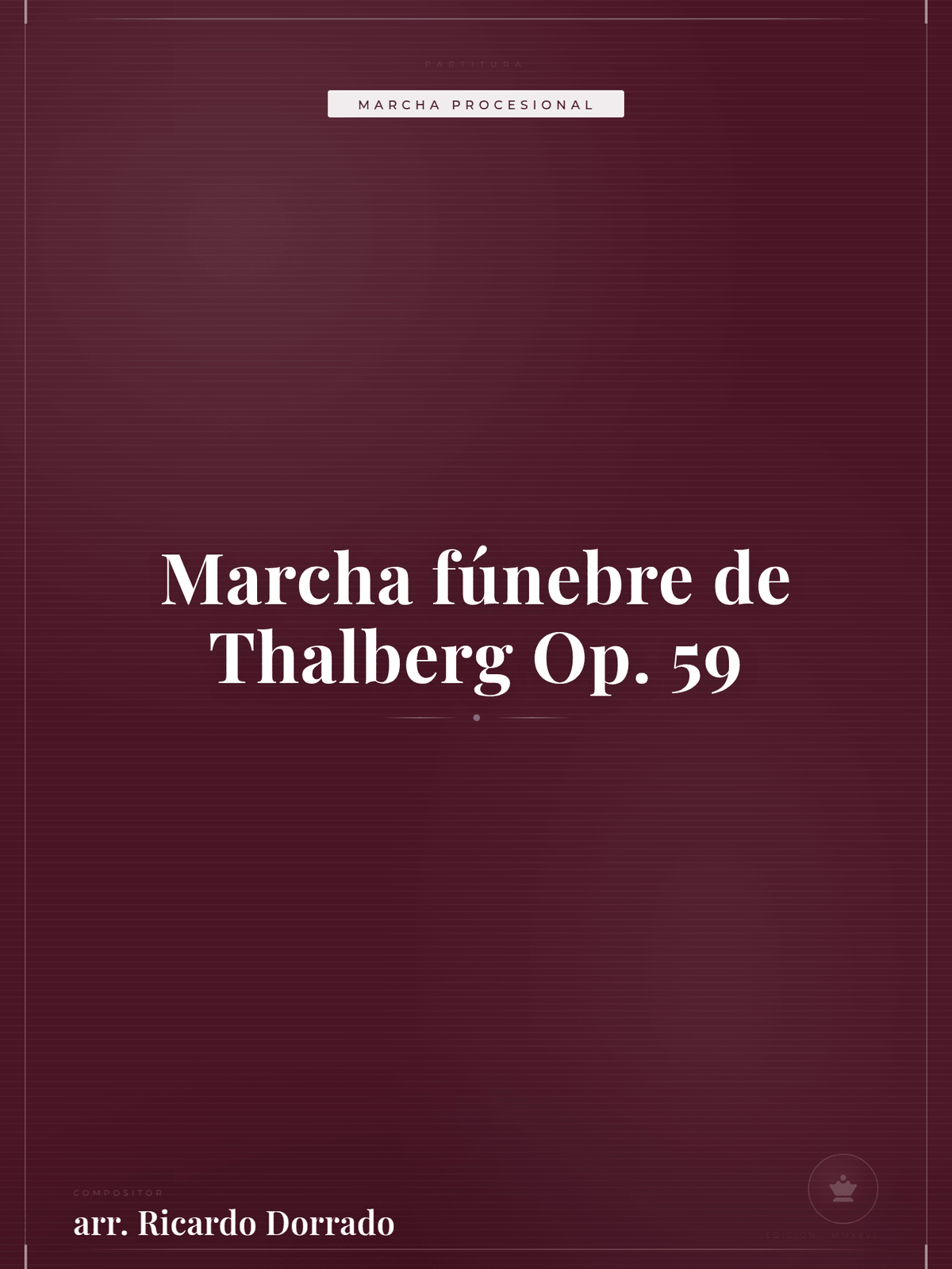 Portada de Marcha fúnebre de Thalberg Op. 59