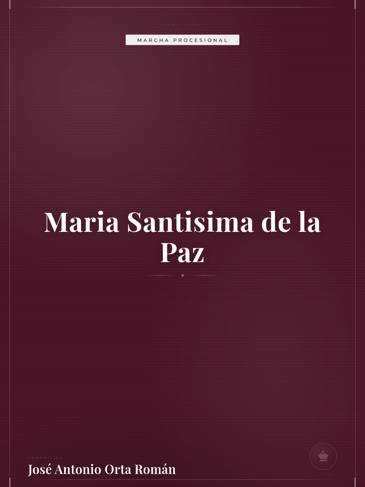 Portada de Maria Santisima de la Paz