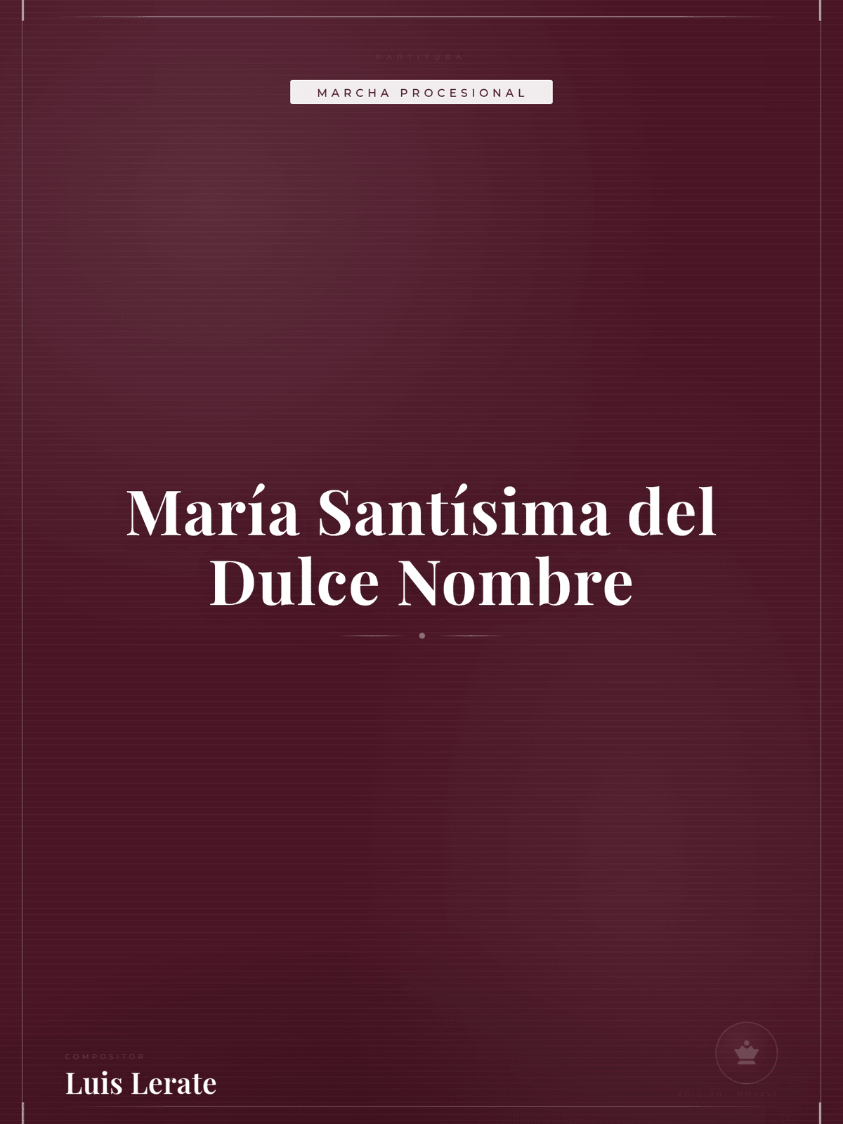 Portada de María Santísima del Dulce Nombre