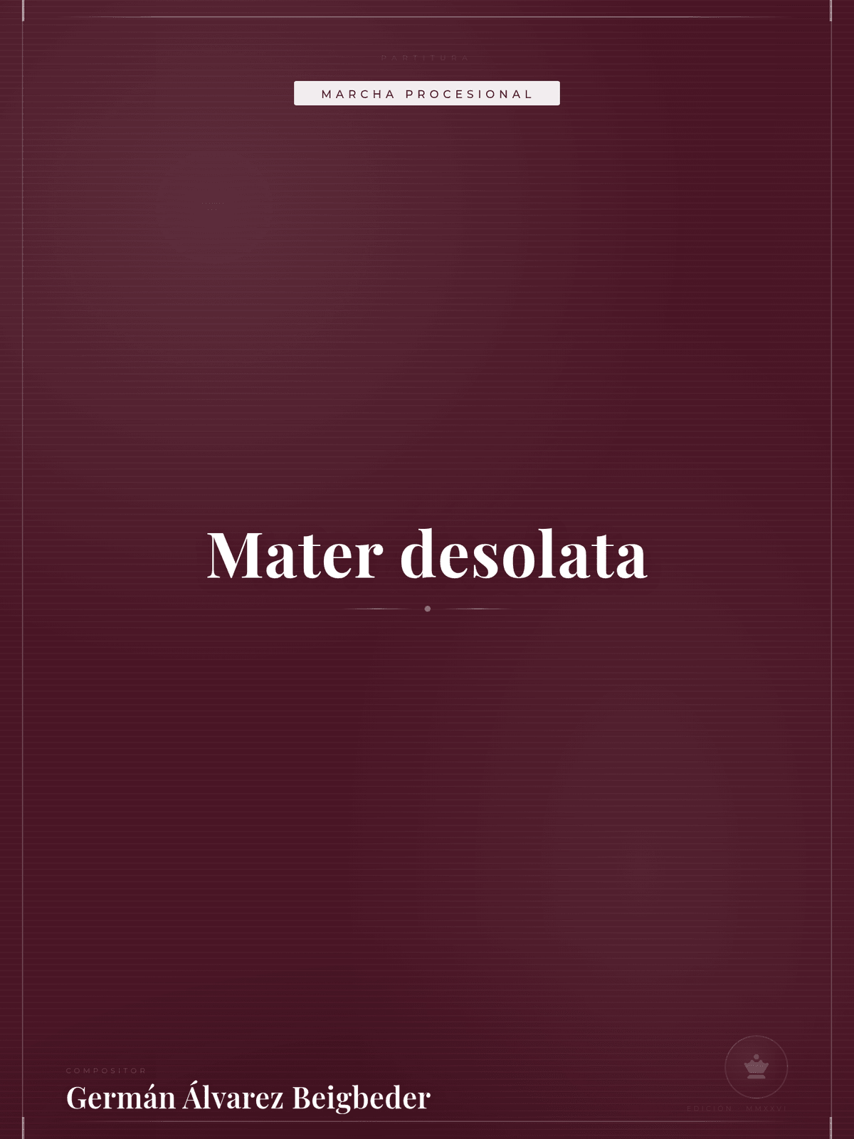 Portada de Mater desolata