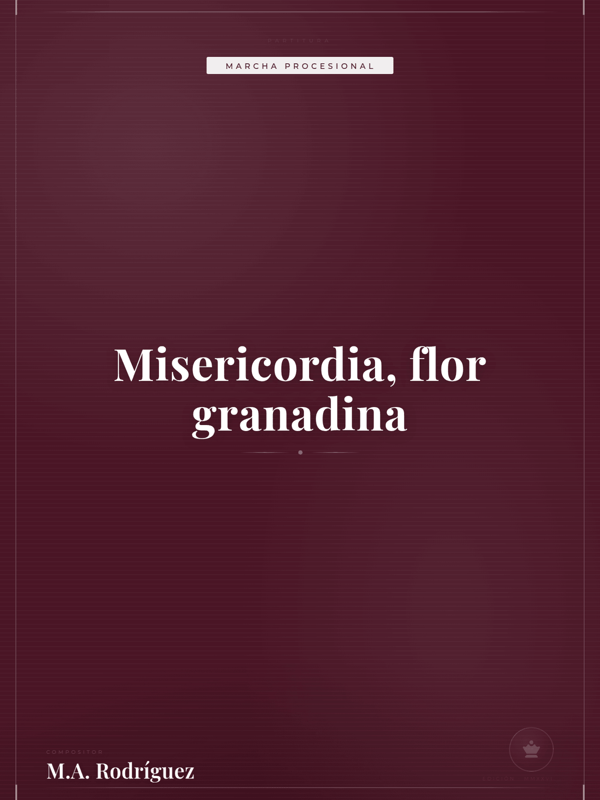 Portada de Misericordia, flor granadina