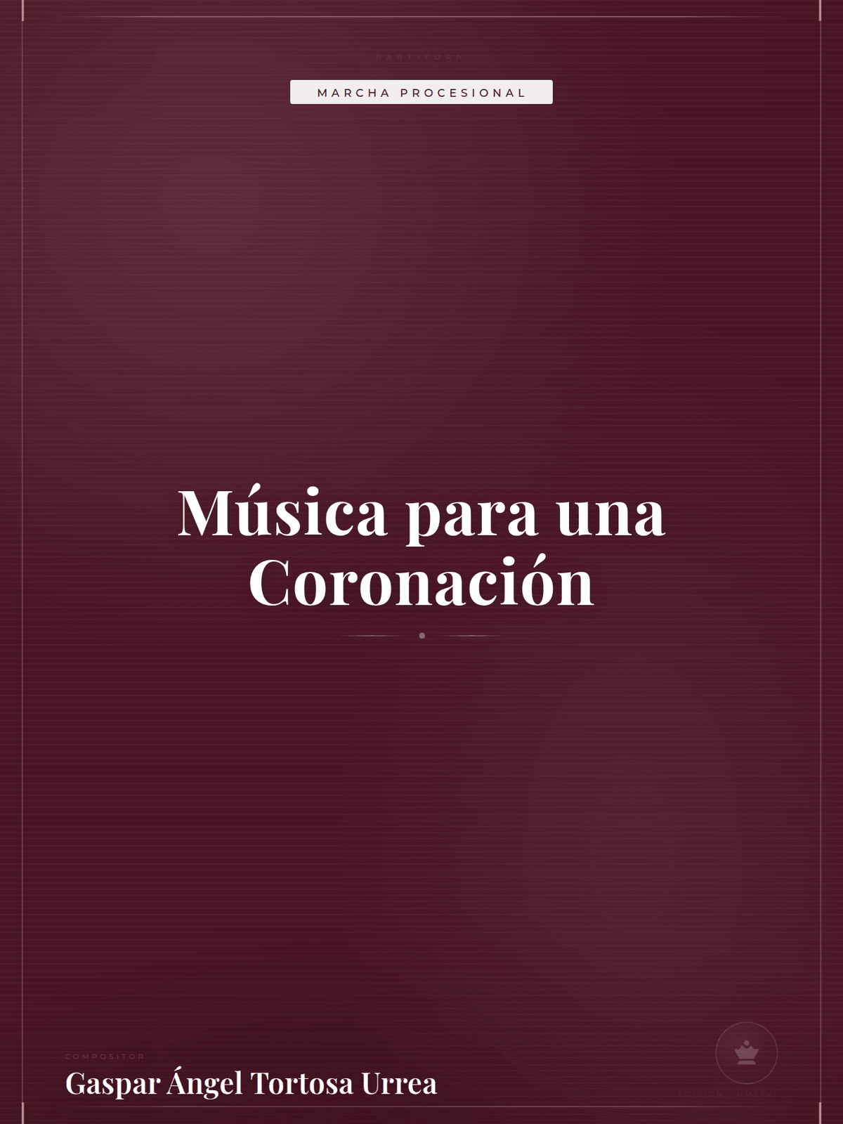 Portada de Música para una Coronación