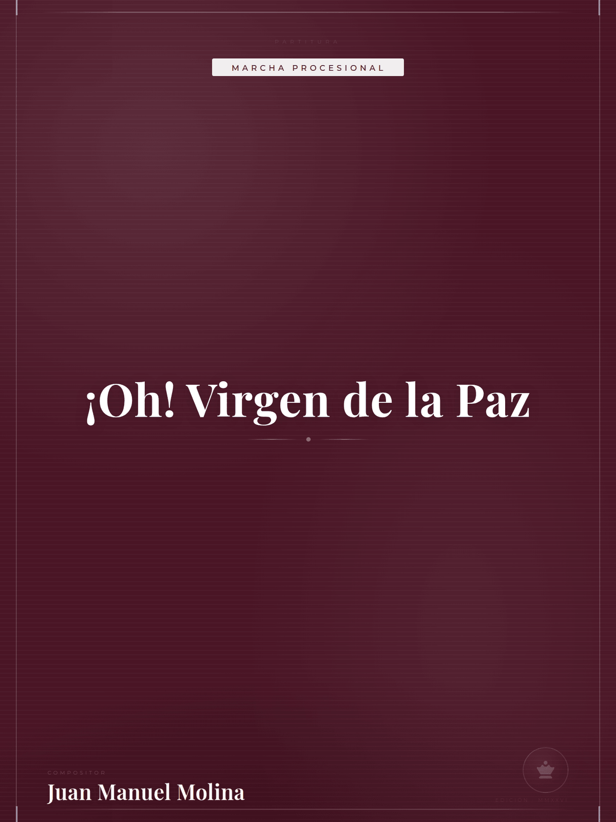 Portada de ¡Oh! Virgen de la Paz