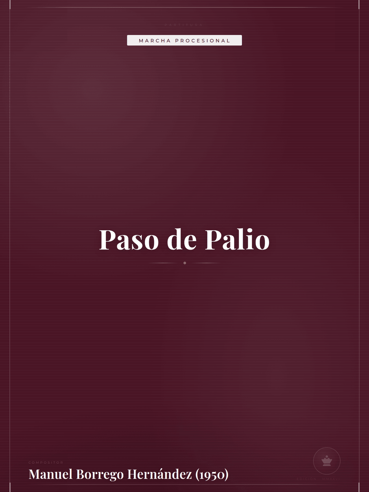 Portada de Paso de Palio