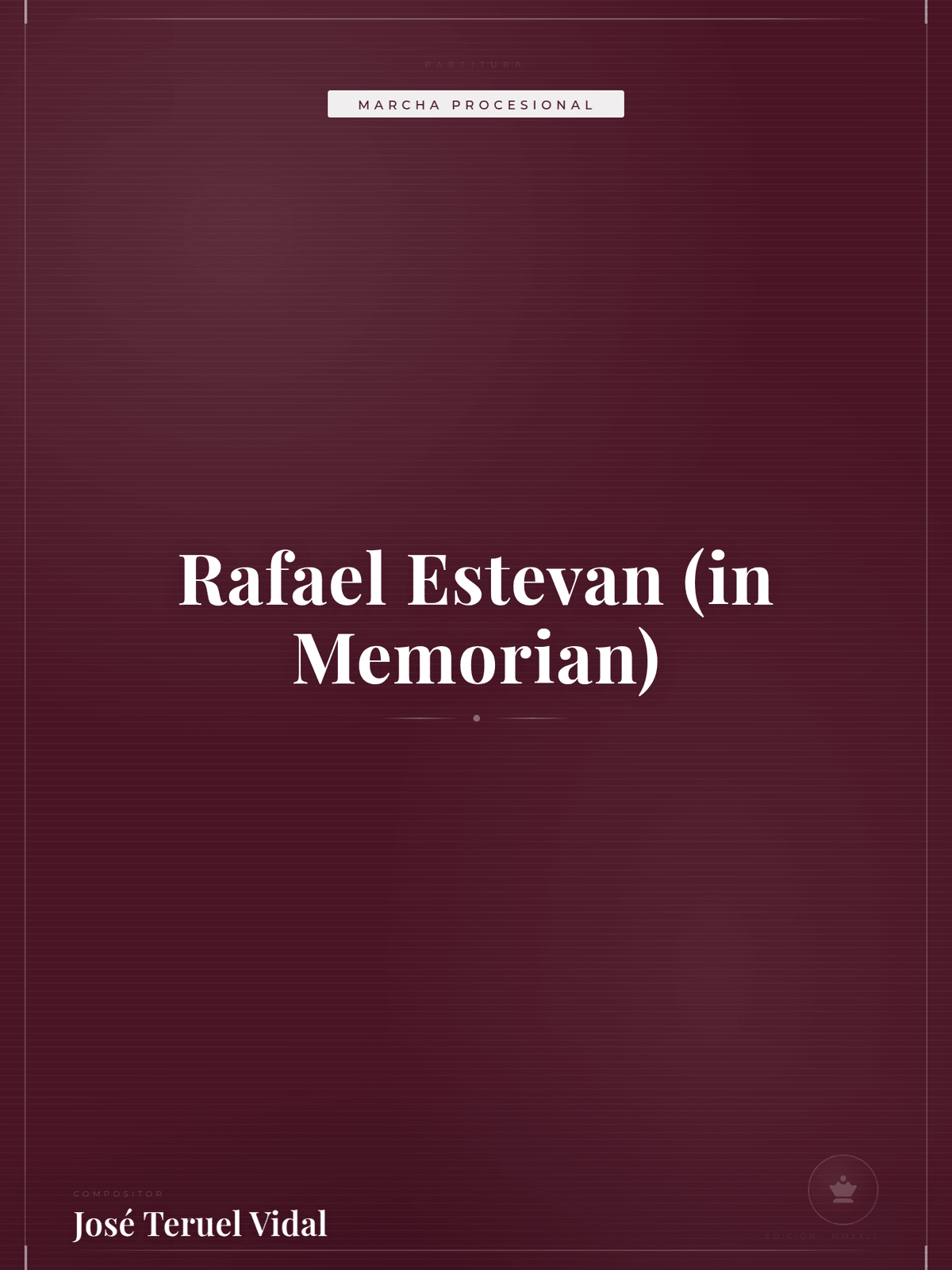 Portada de Rafael Estevan (in Memorian)