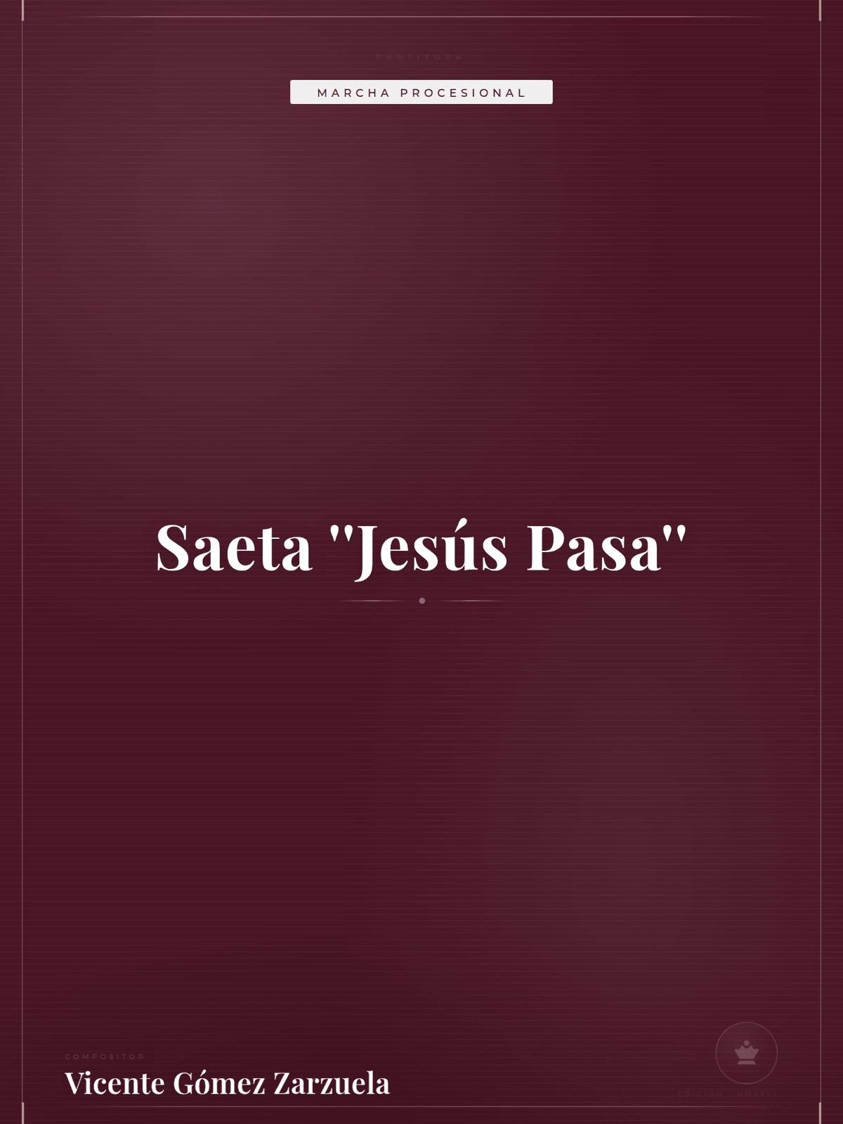 Portada de Saeta ''Jesús Pasa''