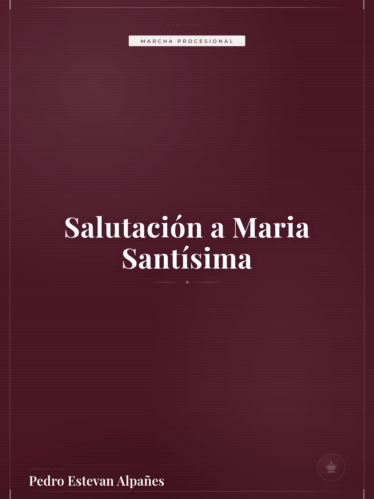 Portada de Salutación a Maria Santísima