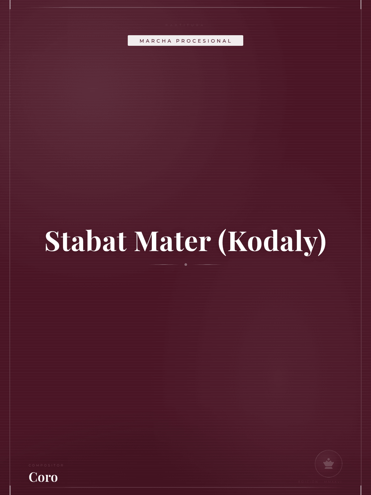 Portada de Stabat Mater (Kodaly)