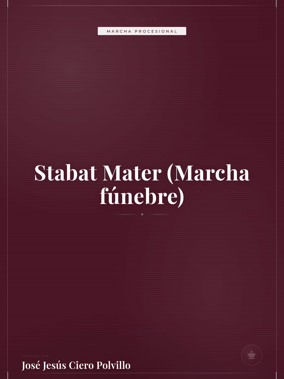 Portada de Stabat Mater (Marcha fúnebre)