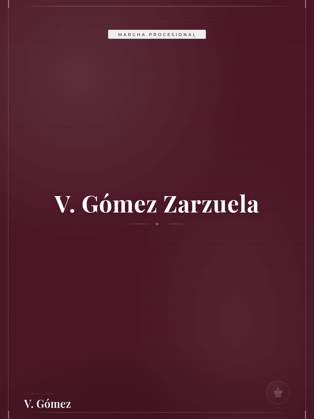 Portada de V. Gómez Zarzuela