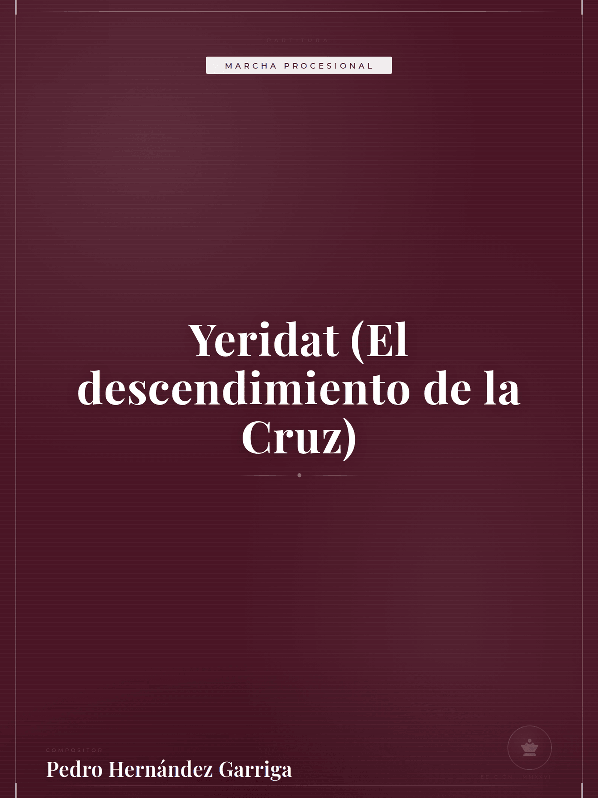 Portada de Yeridat (El descendimiento de la Cruz)
