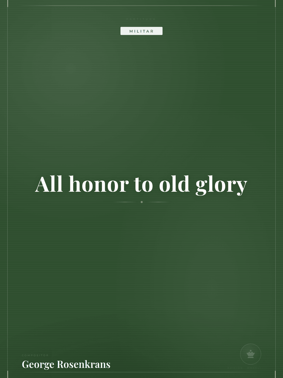 Portada de All honor to old glory