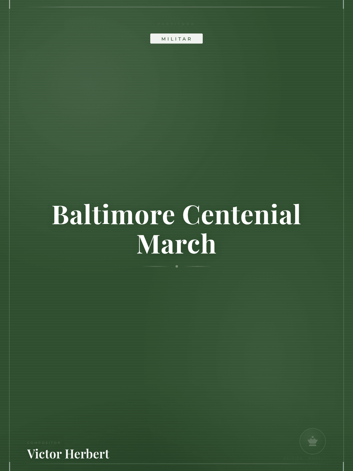 Portada de Baltimore Centenial March