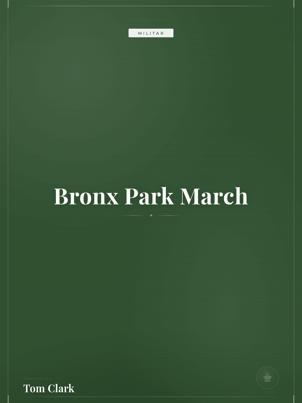 Portada de Bronx Park March