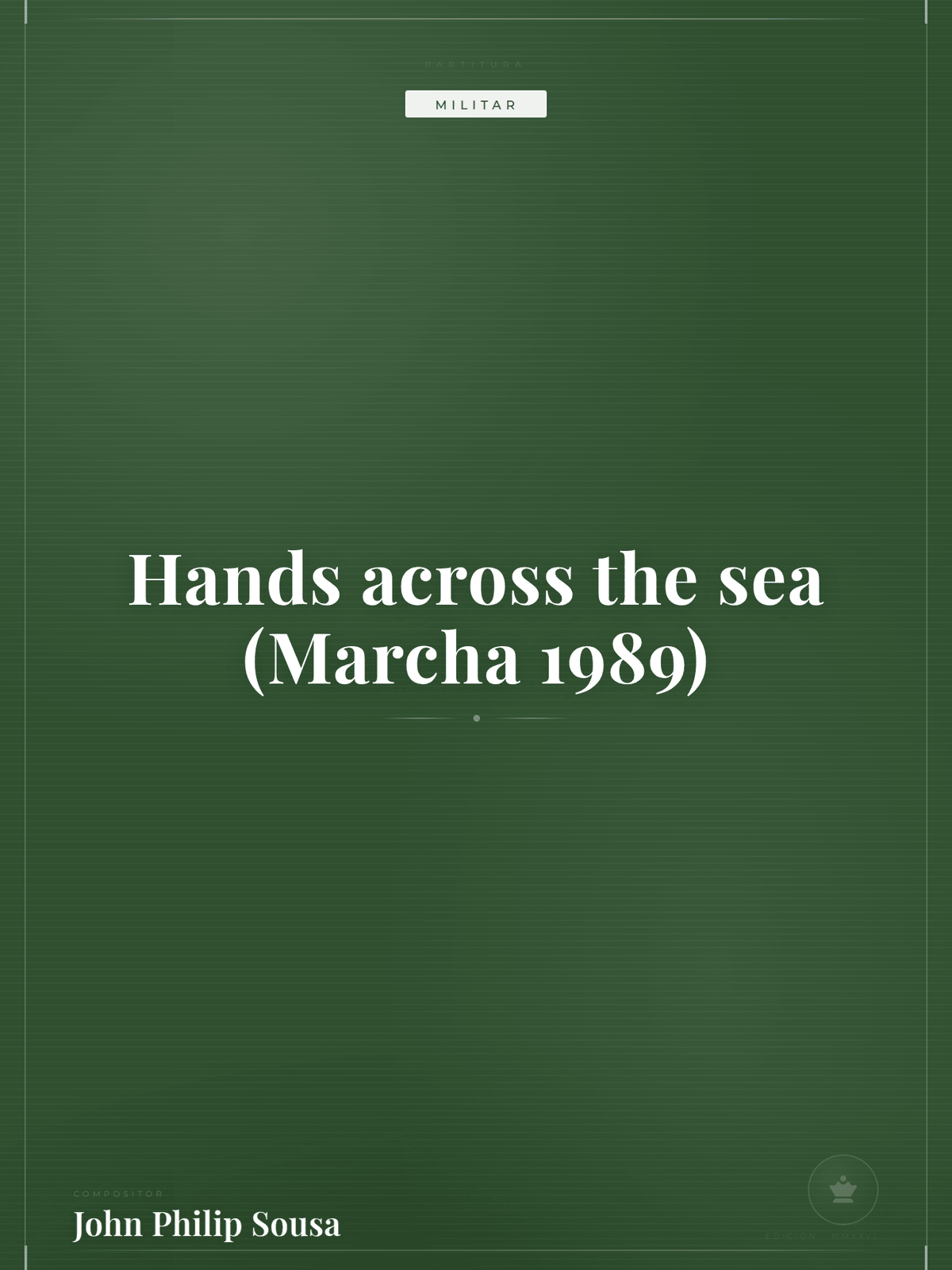 Portada de Hands across the sea (Marcha 1989)