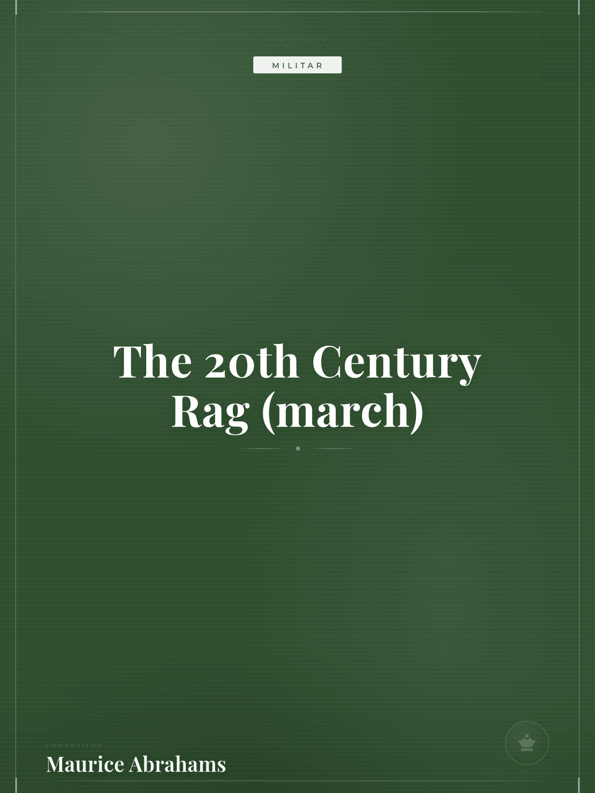Portada de The 20th Century Rag (march)