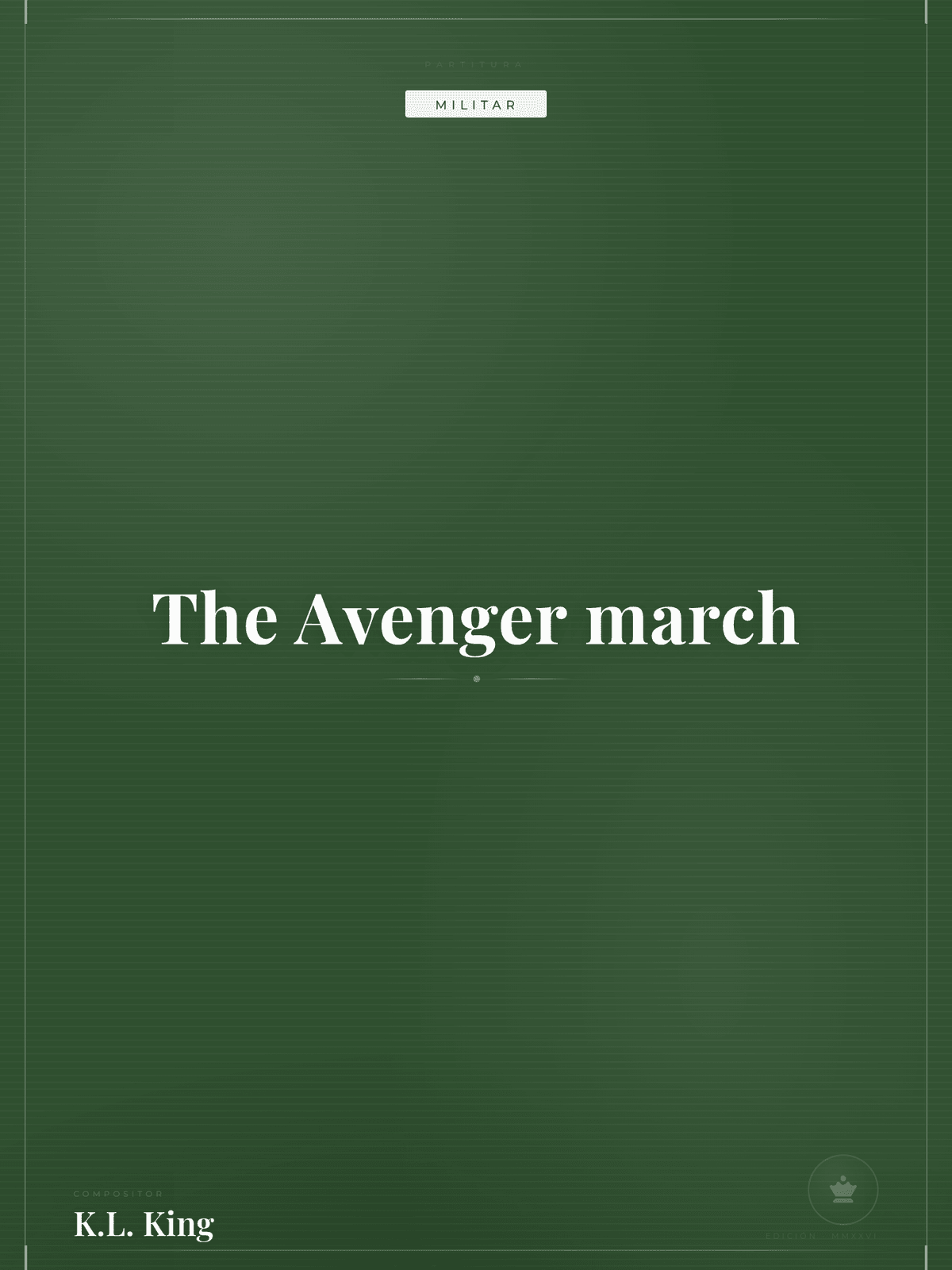 Portada de The Avenger march