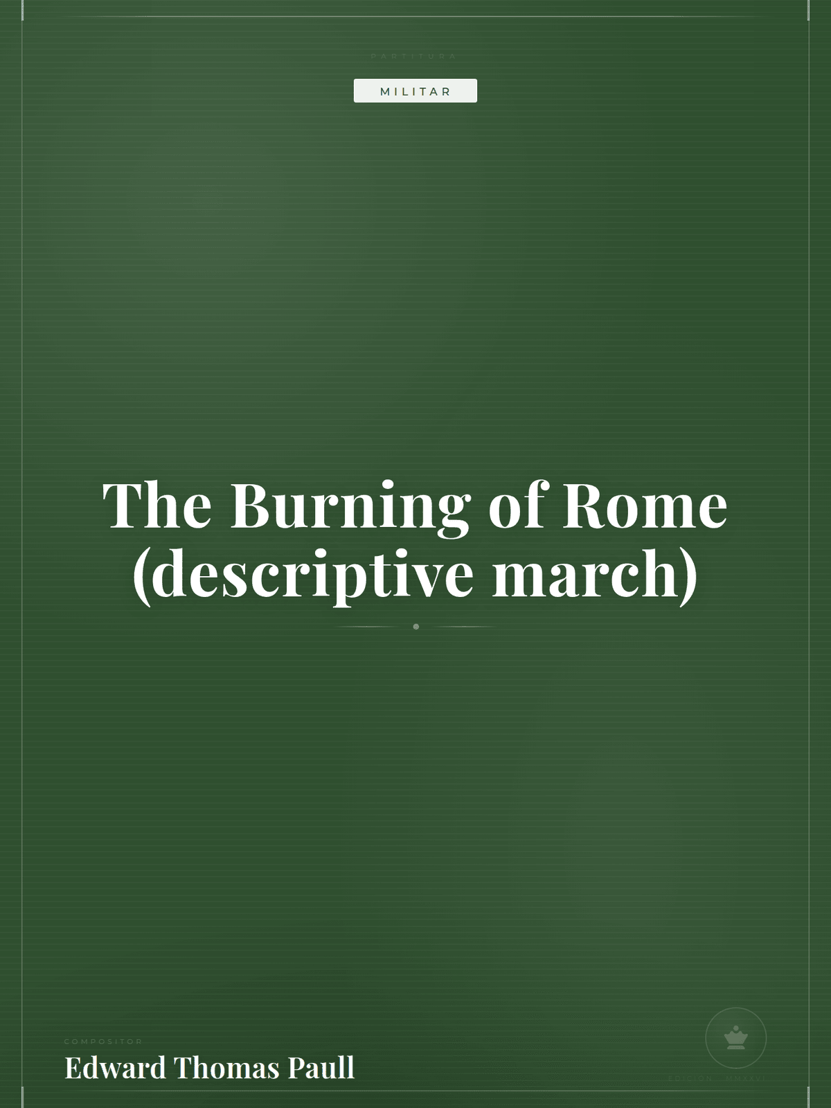 Portada de The Burning of Rome (descriptive march)