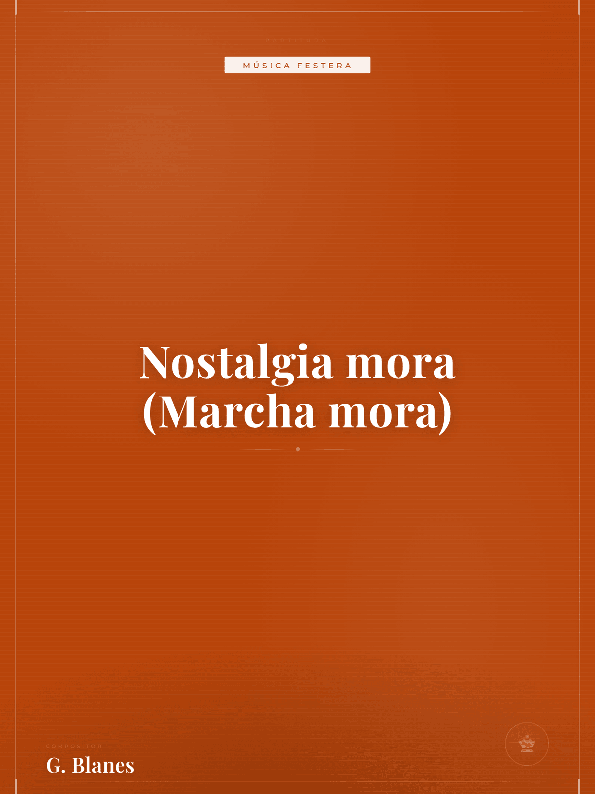 Portada de Nostalgia mora (Marcha mora)