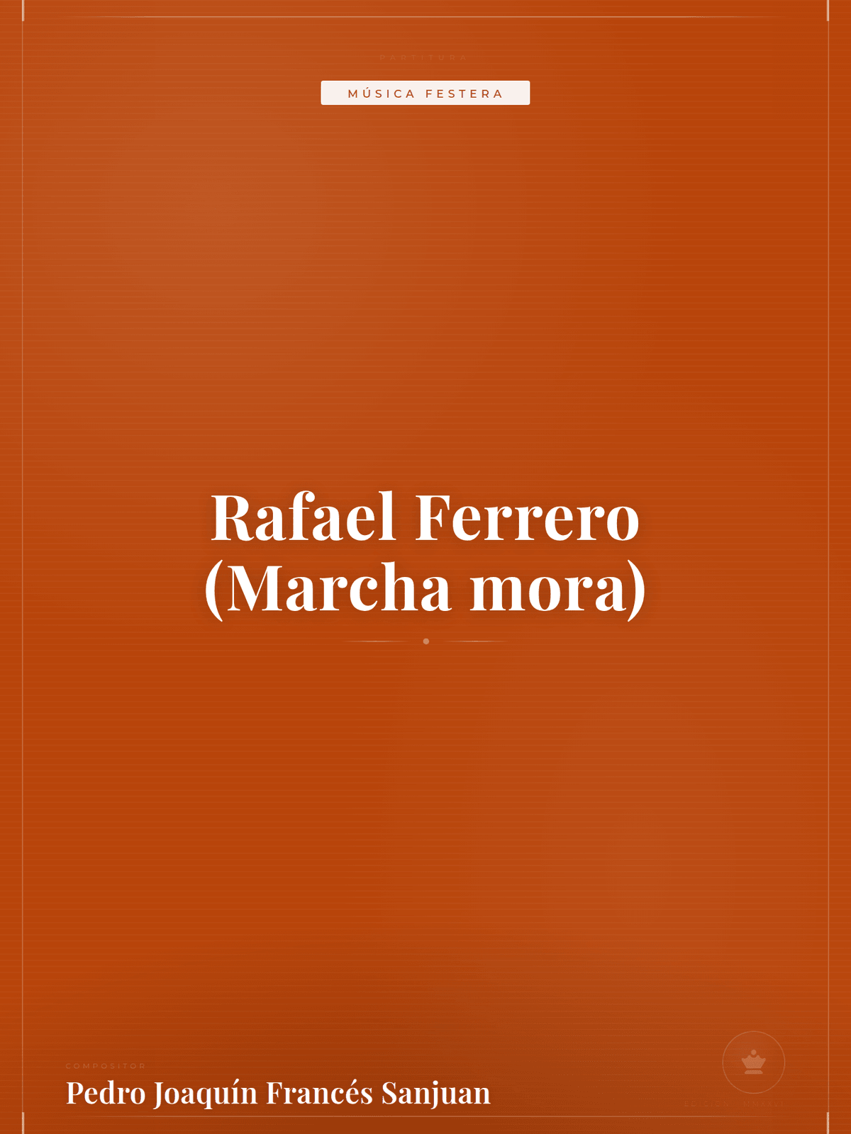 Portada de Rafael Ferrero (Marcha mora)