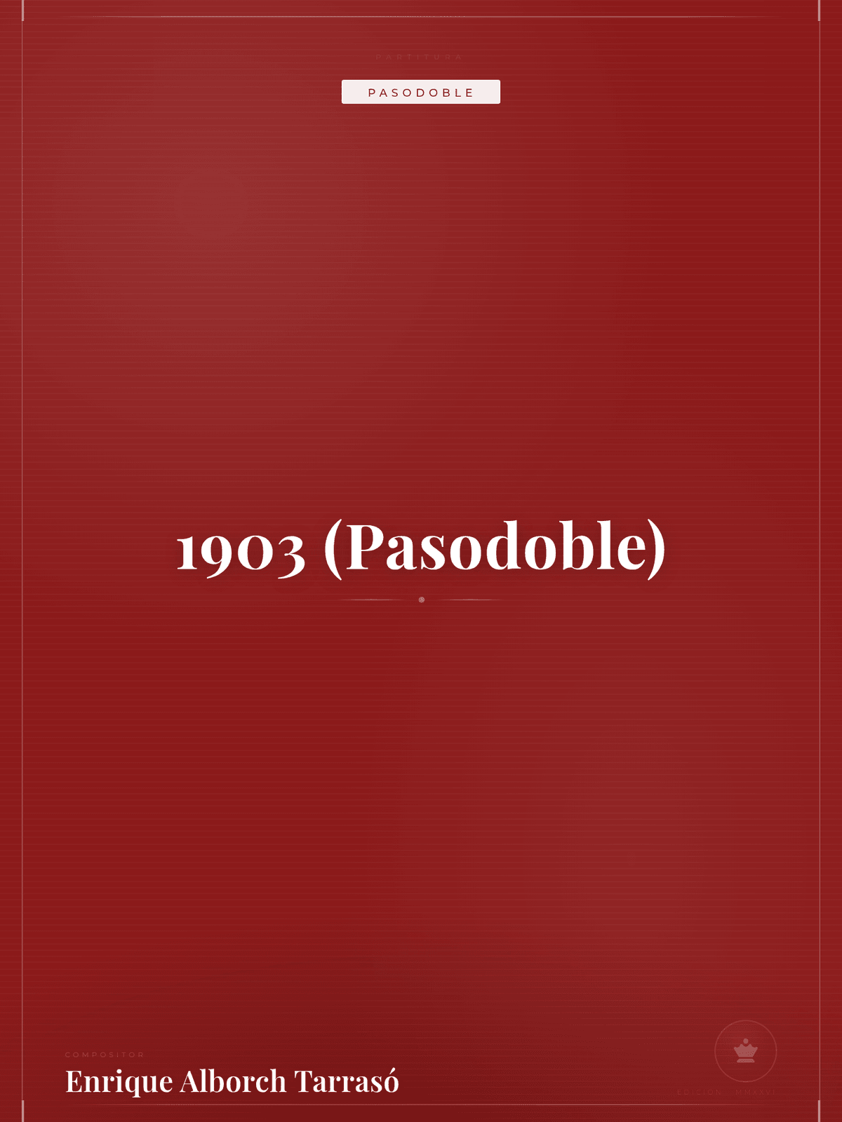 Portada de 1903 (Pasodoble)