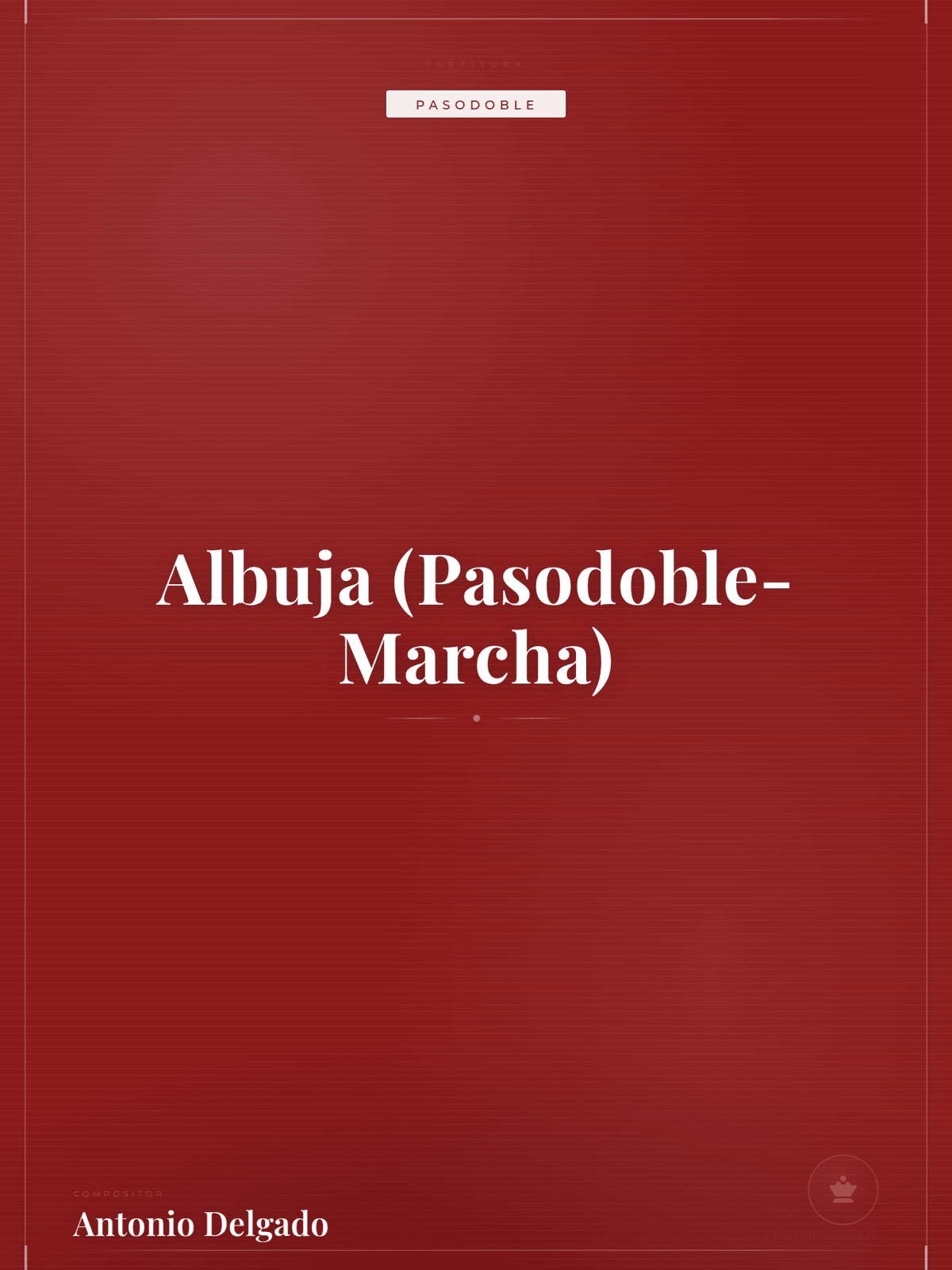 Portada de Albuja (Pasodoble-Marcha)