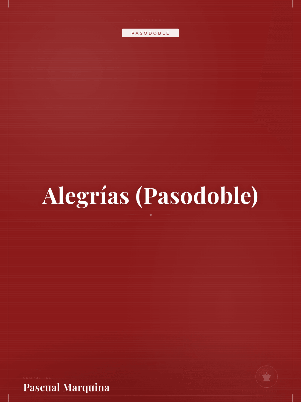 Portada de Alegrías (Pasodoble)