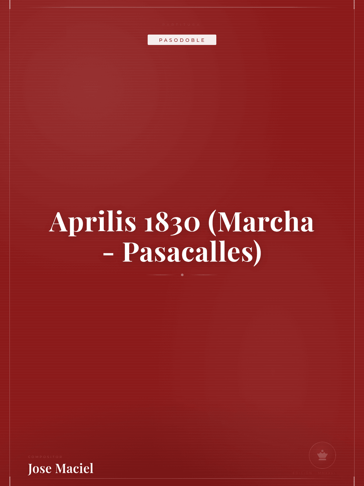 Portada de Aprilis 1830 (Marcha - Pasacalles)