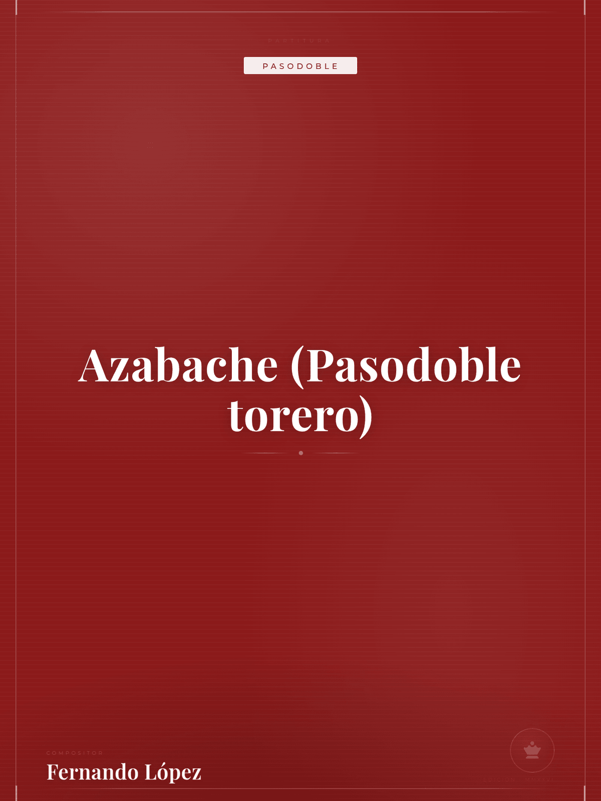 Portada de Azabache (Pasodoble torero)