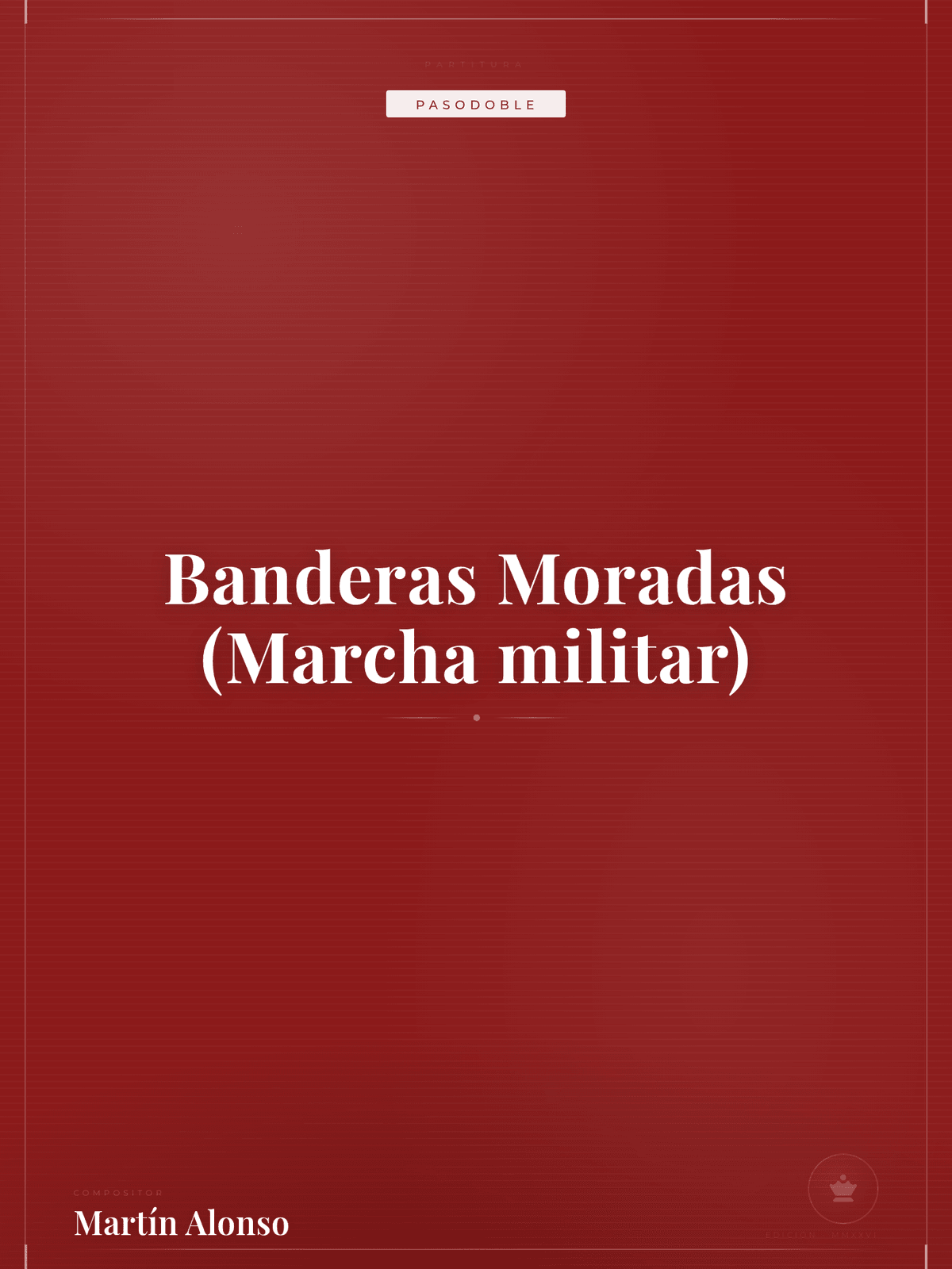 Portada de Banderas Moradas (Marcha militar)