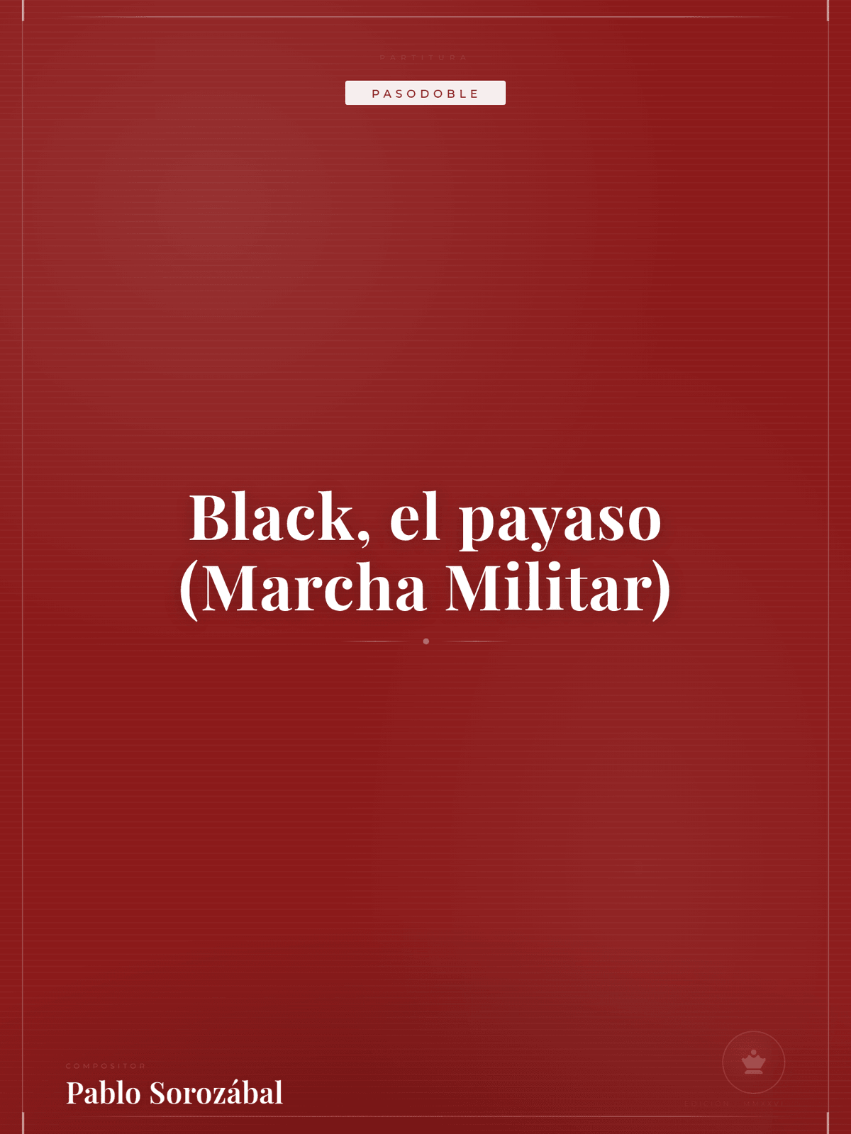 Portada de Black, el payaso (Marcha Militar)