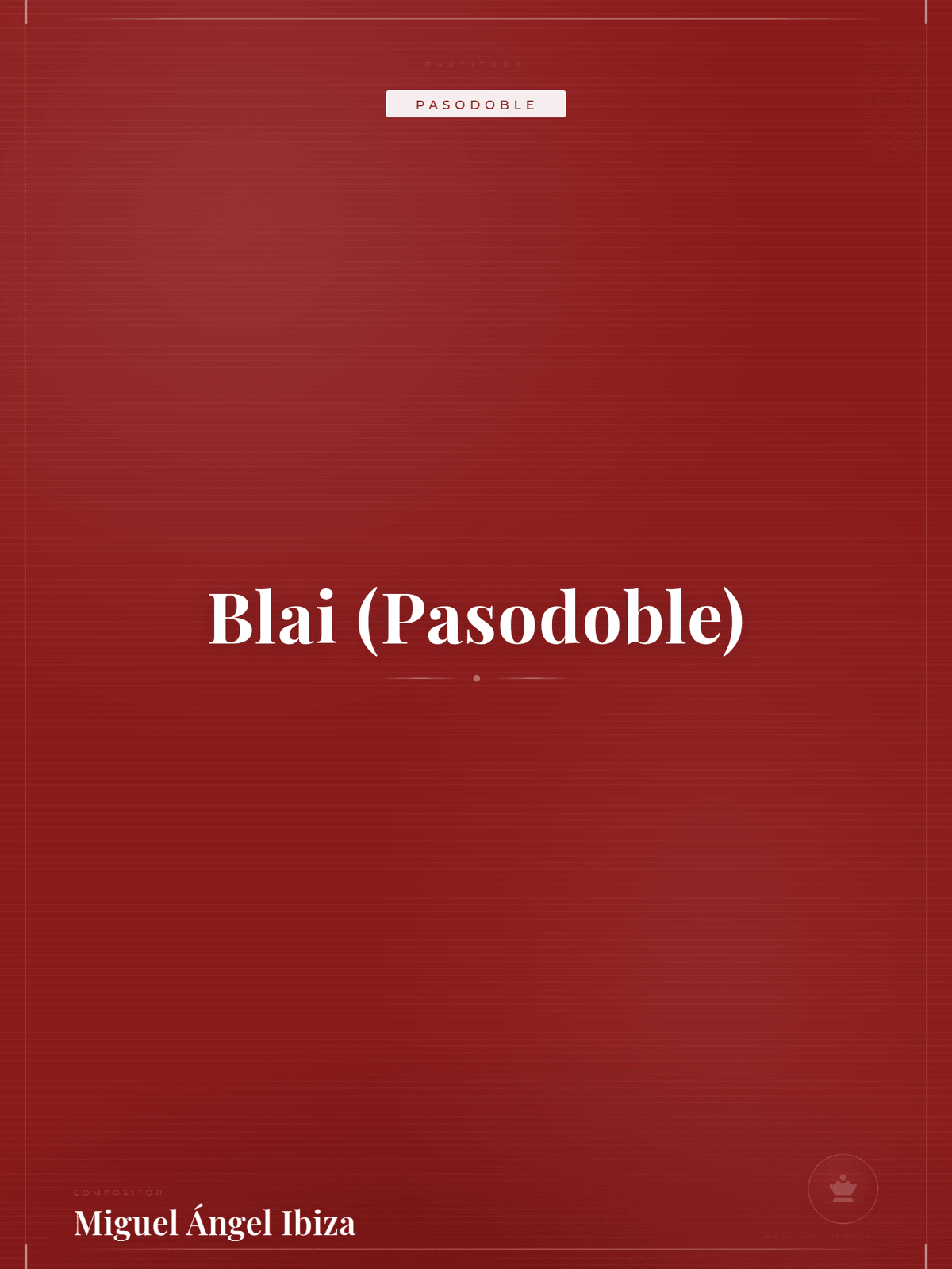 Portada de Blai (Pasodoble)