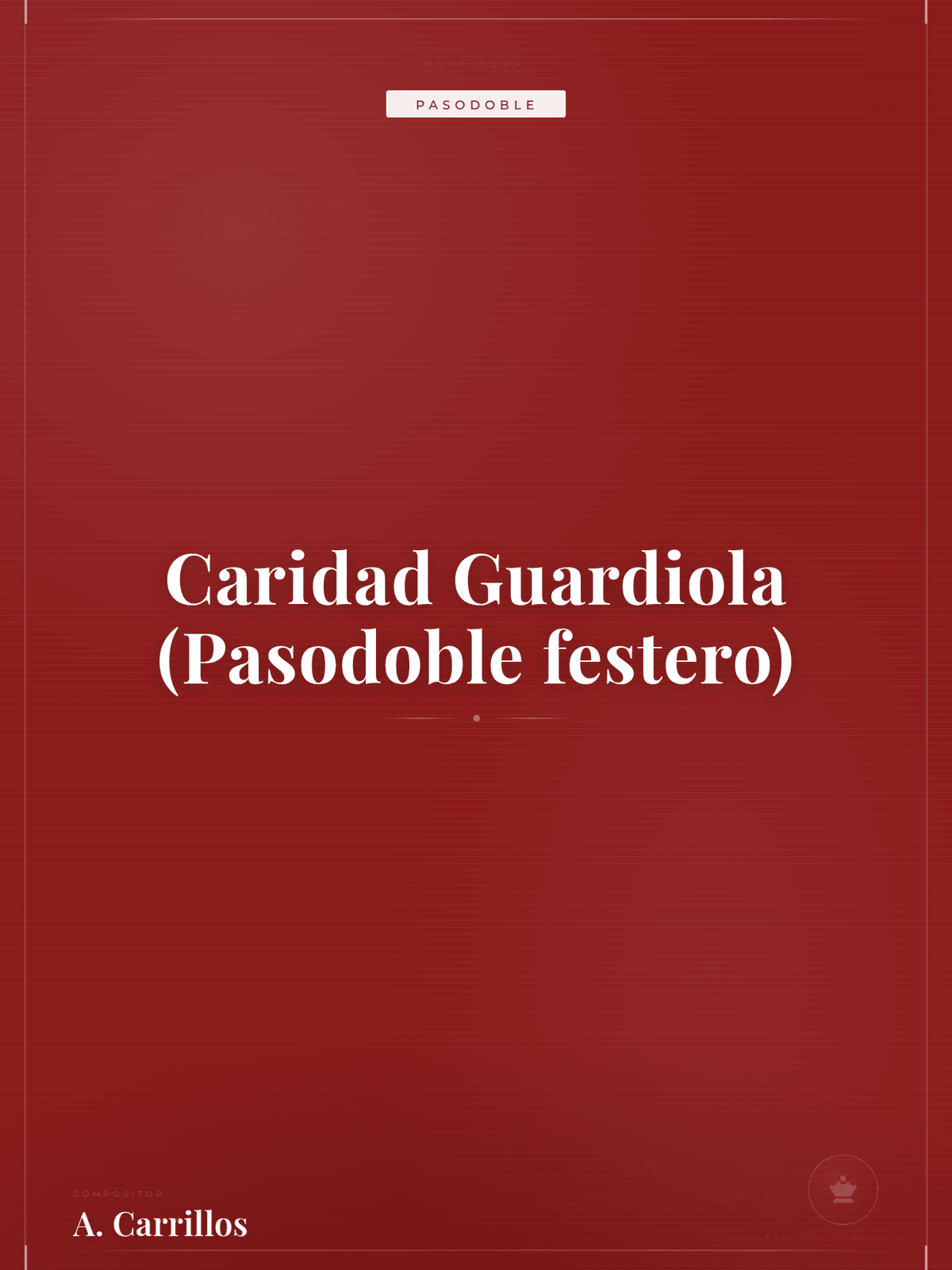 Portada de Caridad Guardiola (Pasodoble festero)