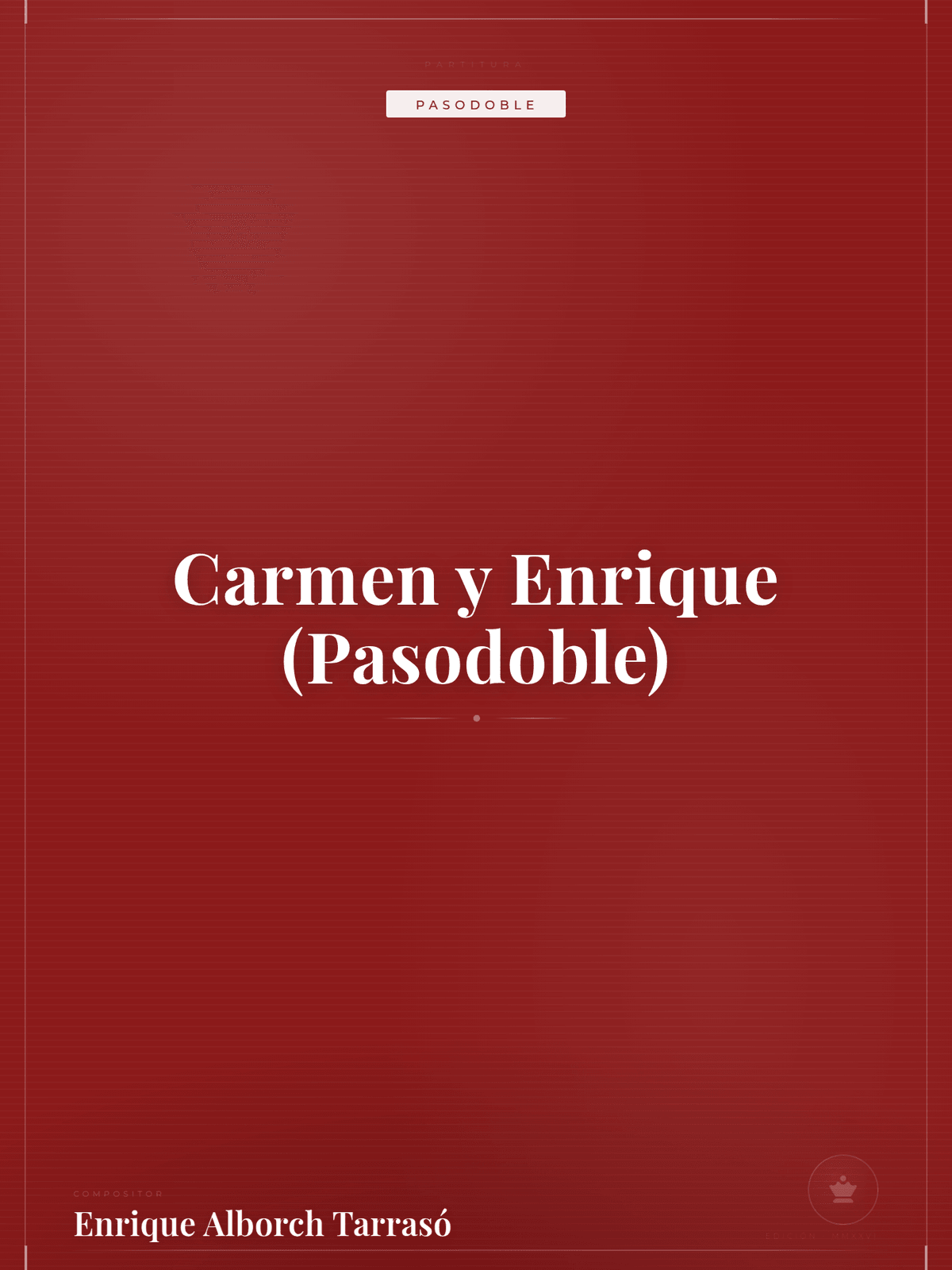 Portada de Carmen y Enrique (Pasodoble)