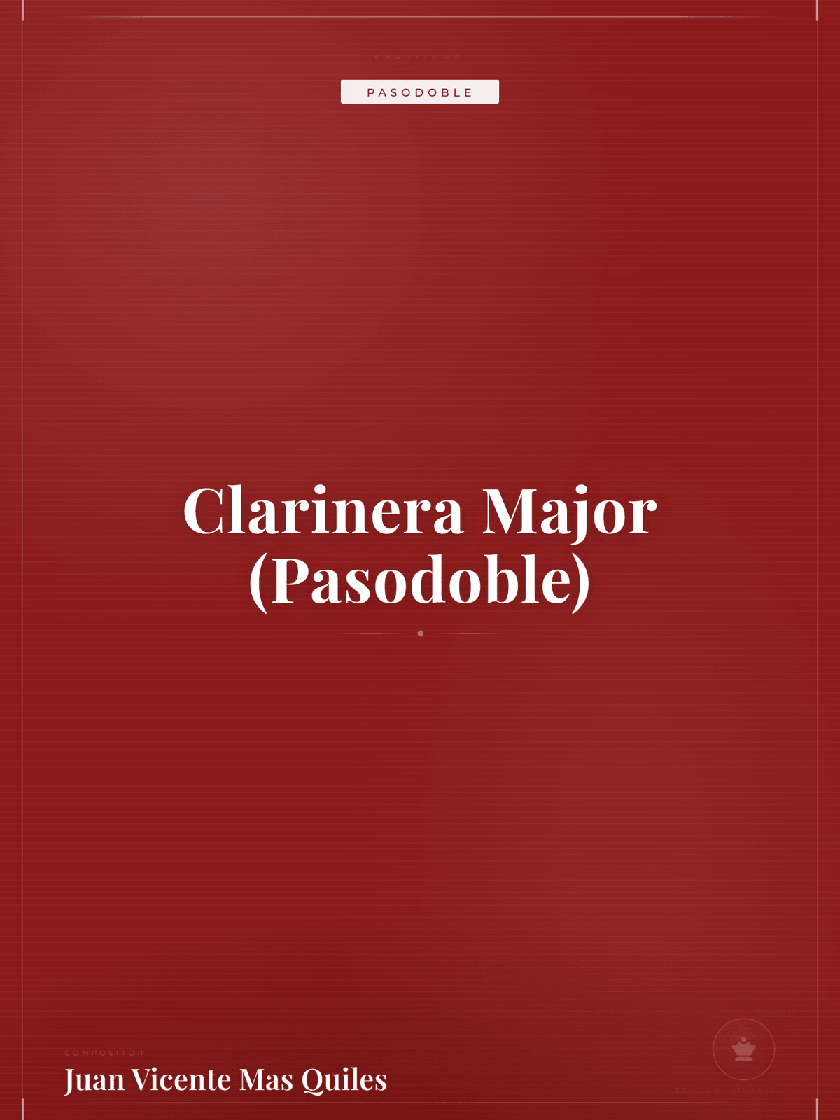 Portada de Clarinera Major (Pasodoble)